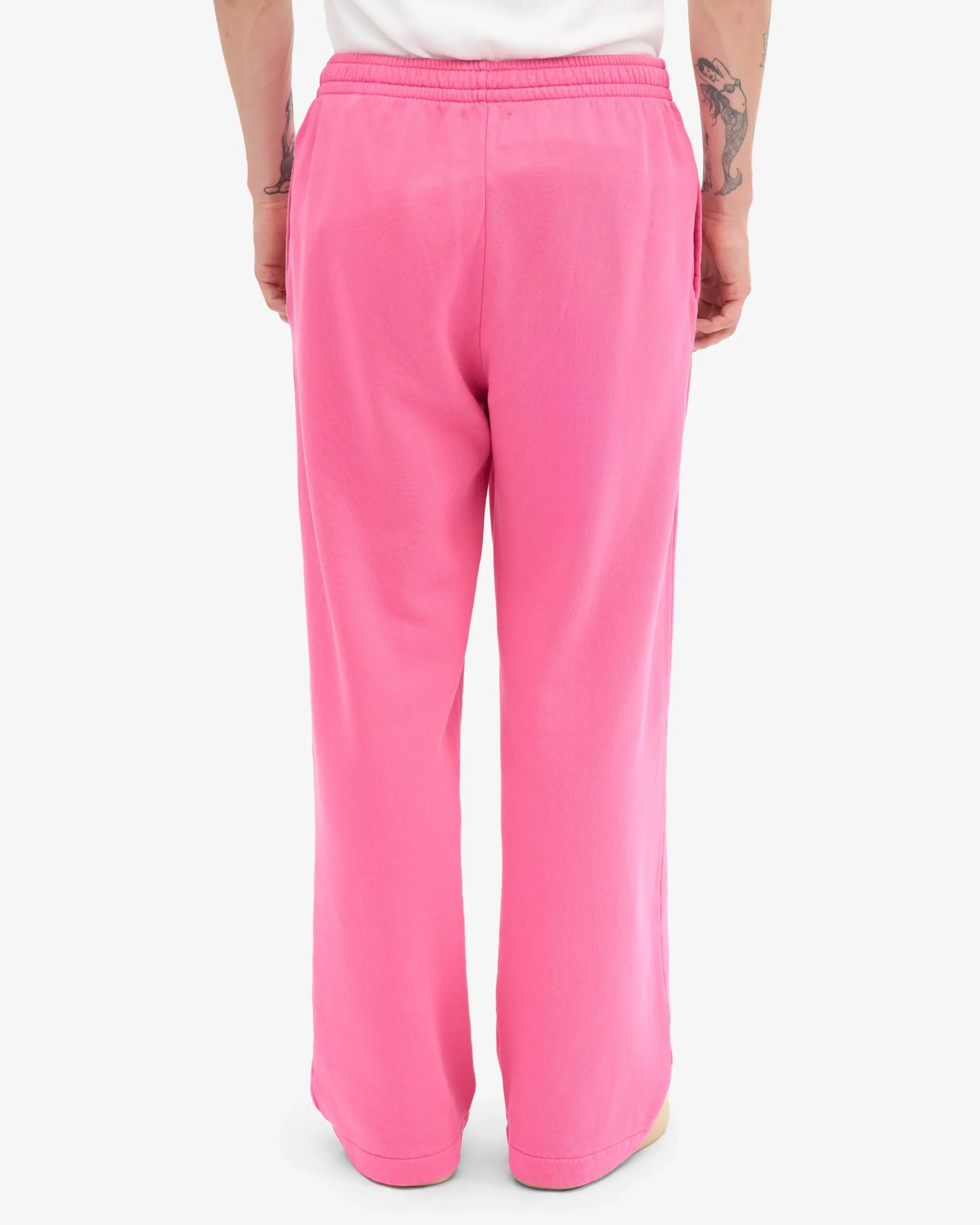 Organic Straight Leg Sweatpants - Bubblegum Pink