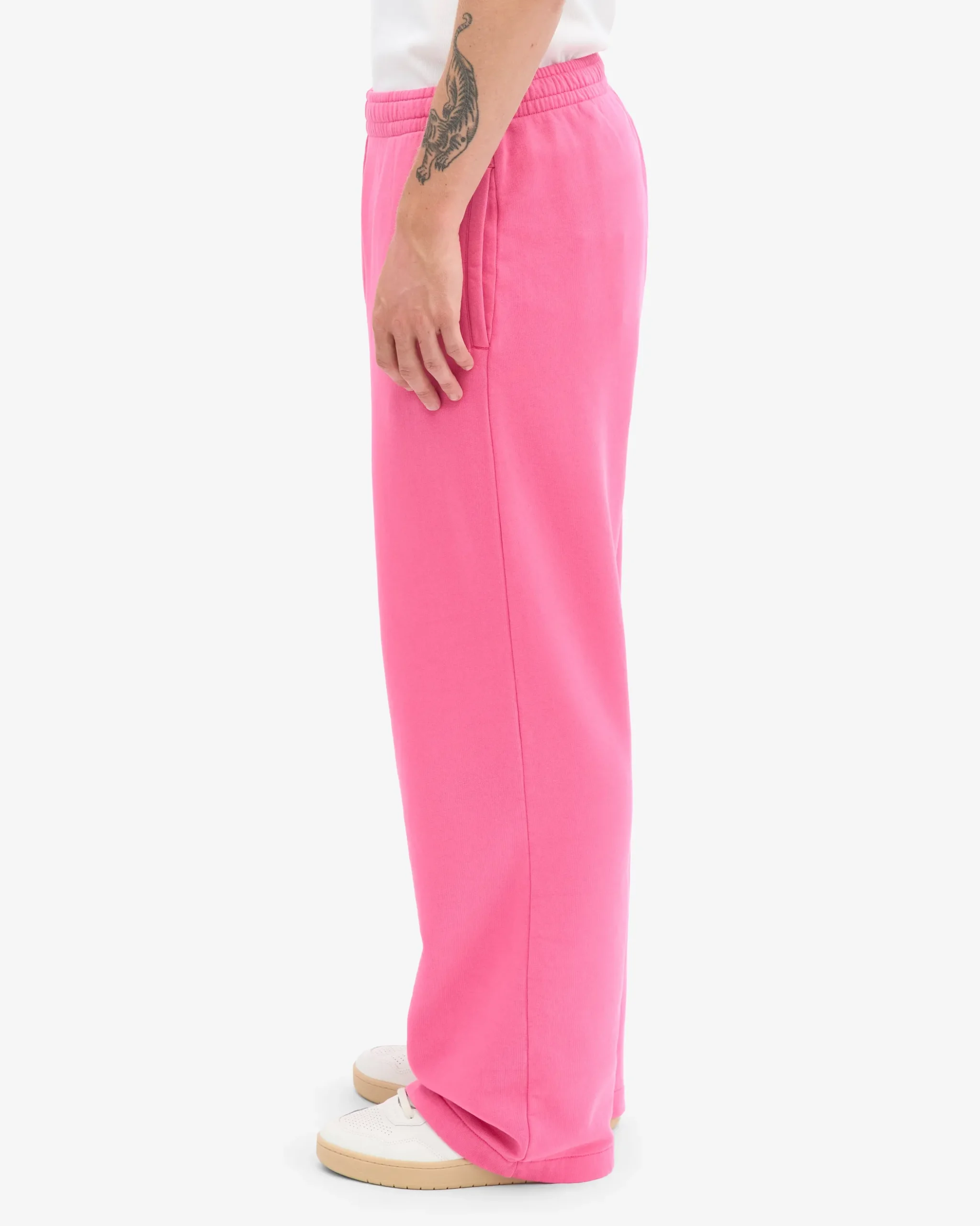 Organic Straight Leg Sweatpants - Bubblegum Pink