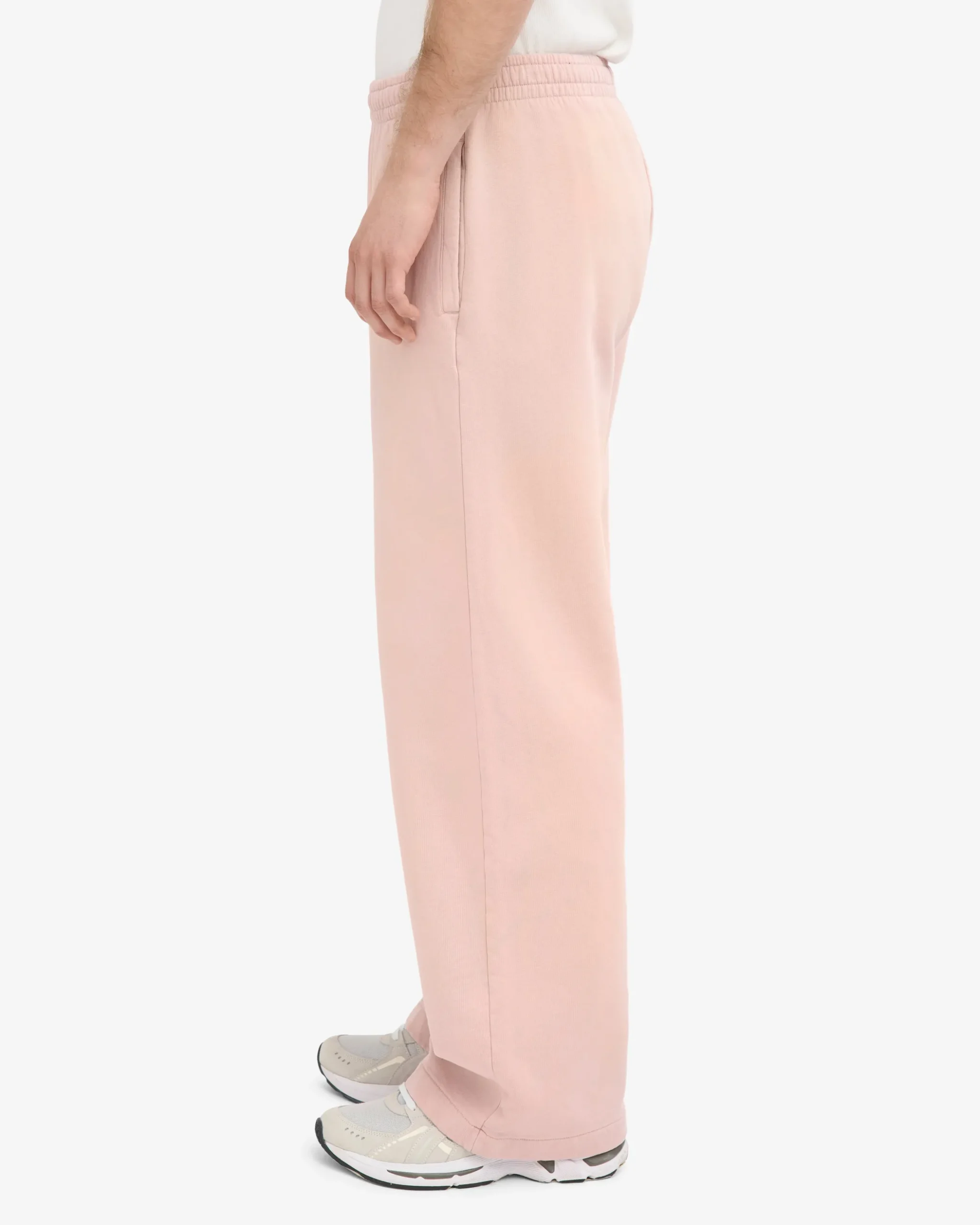 Organic Straight Leg Sweatpants - Faded Pink