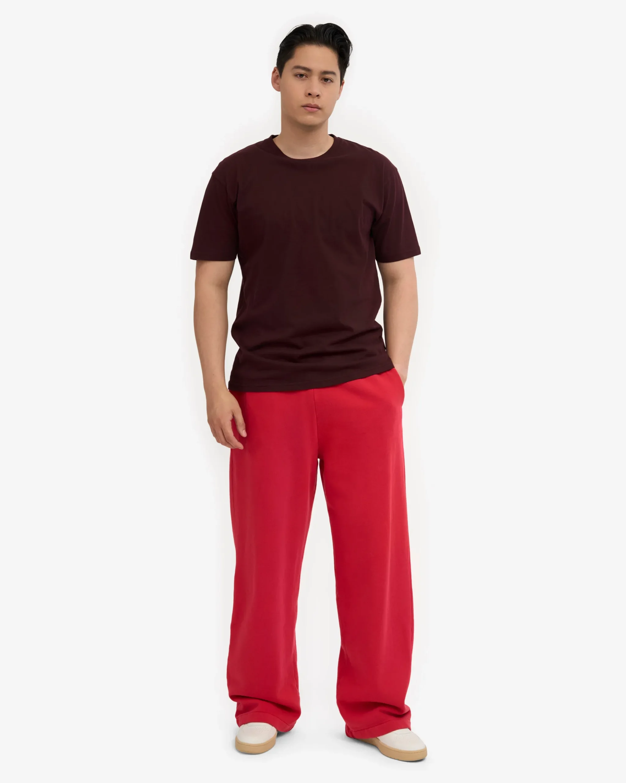 Organic Straight Leg Sweatpants - Scarlet Red