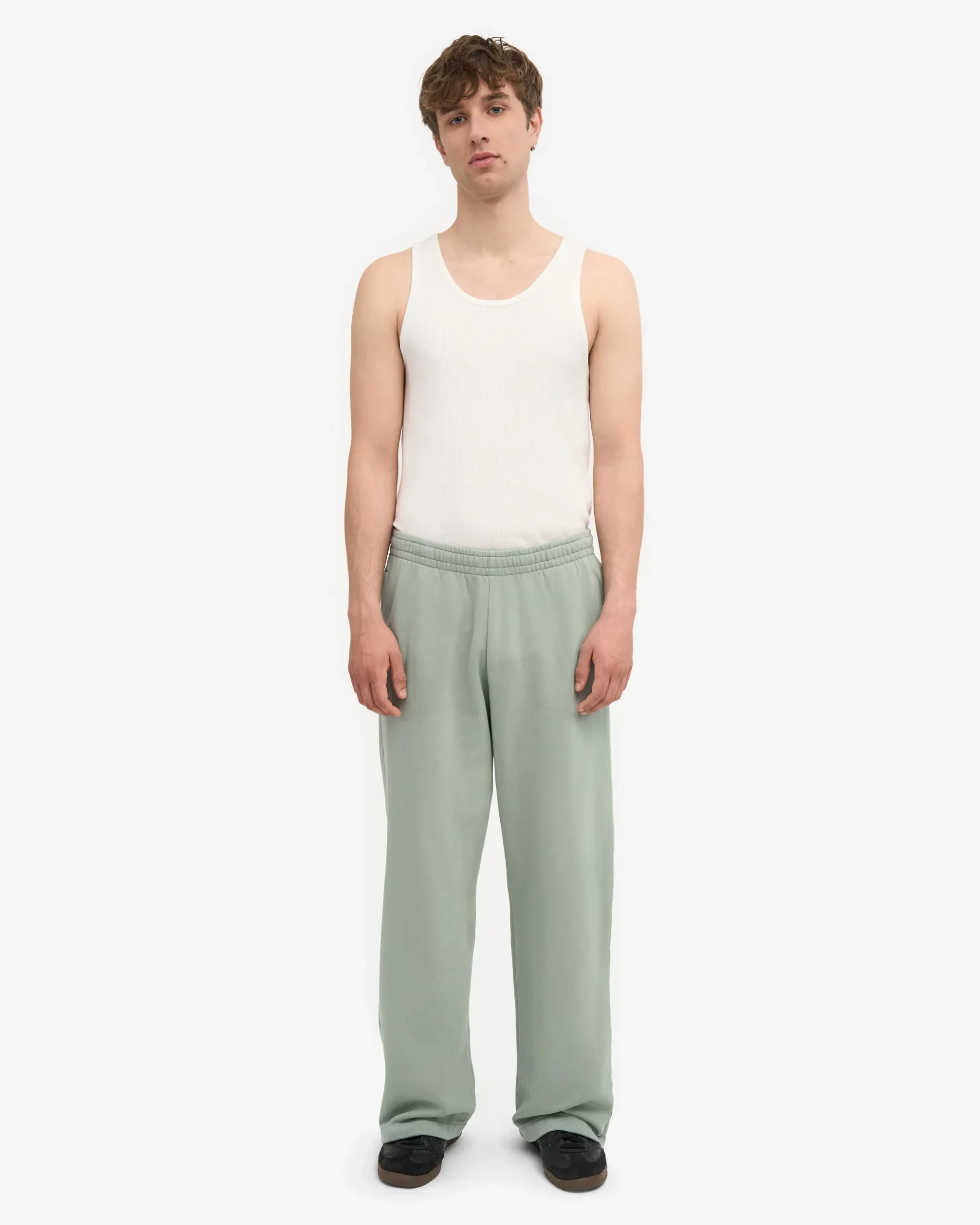 Organic Straight Leg Sweatpants - Steel Blue