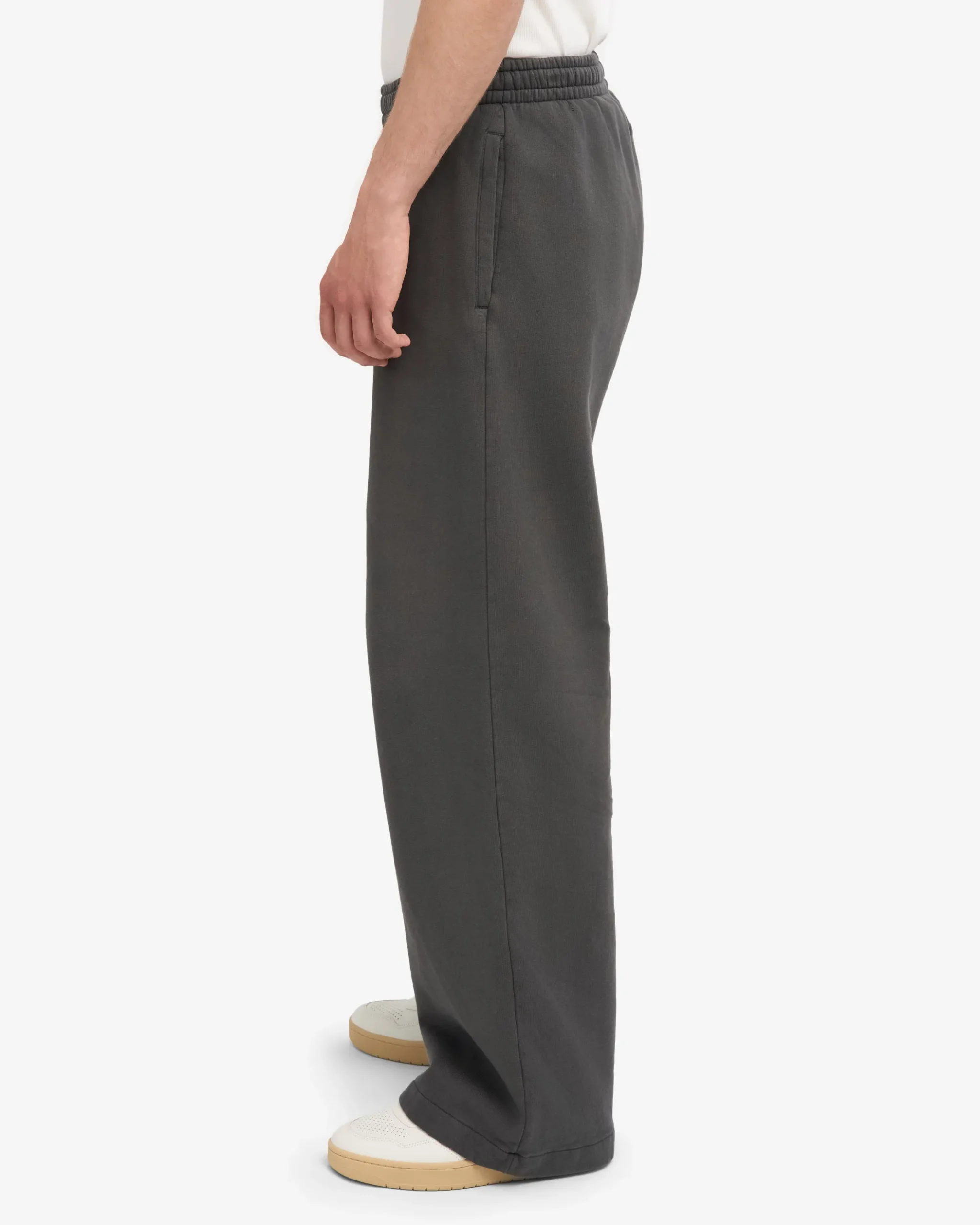 Organic Straight Leg Sweatpants - Lava Grey