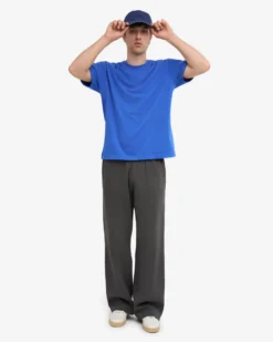 Organic Straight Leg Sweatpants - Lava Grey