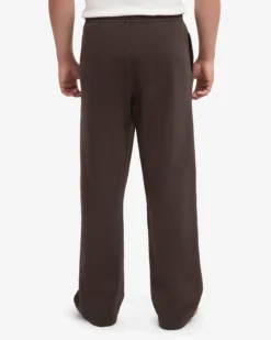 Organic Straight Leg Sweatpants - Coffee Brown