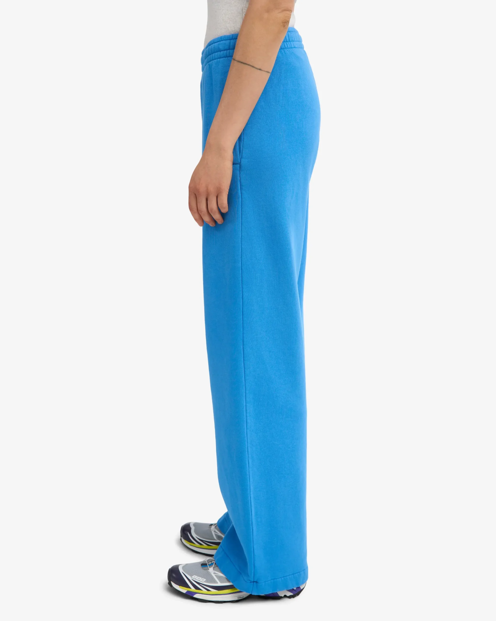 Organic Straight Leg Sweatpants - Pacific Blue