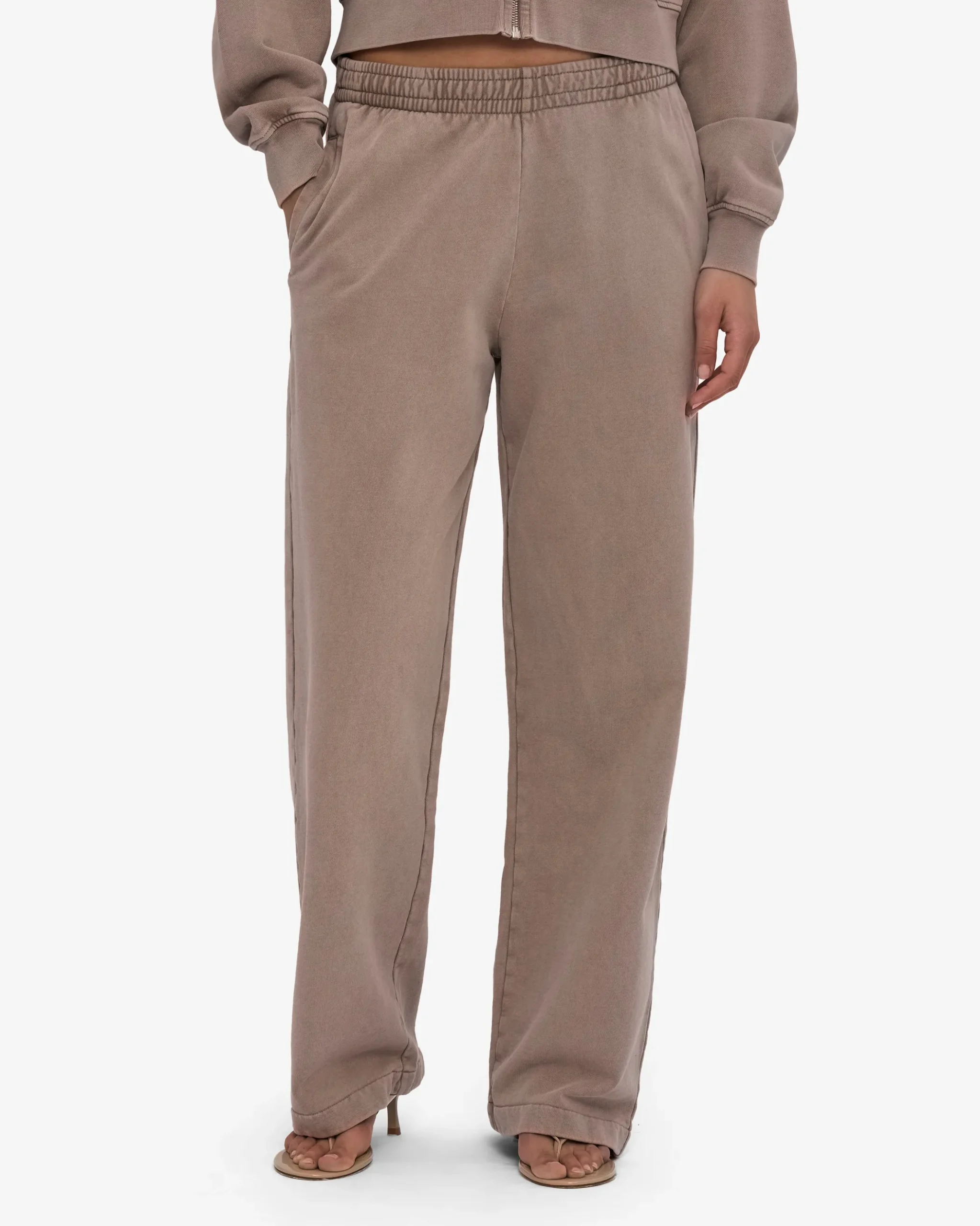 Organic Straight Leg Sweatpants - Faded Khaki