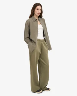 Organic Straight Leg Sweatpants - Dusty Olive