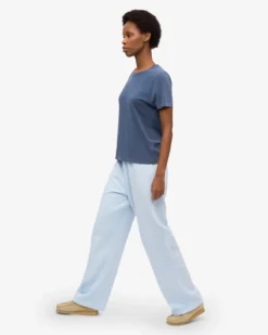 Organic Straight Leg Sweatpants - Polar Blue
