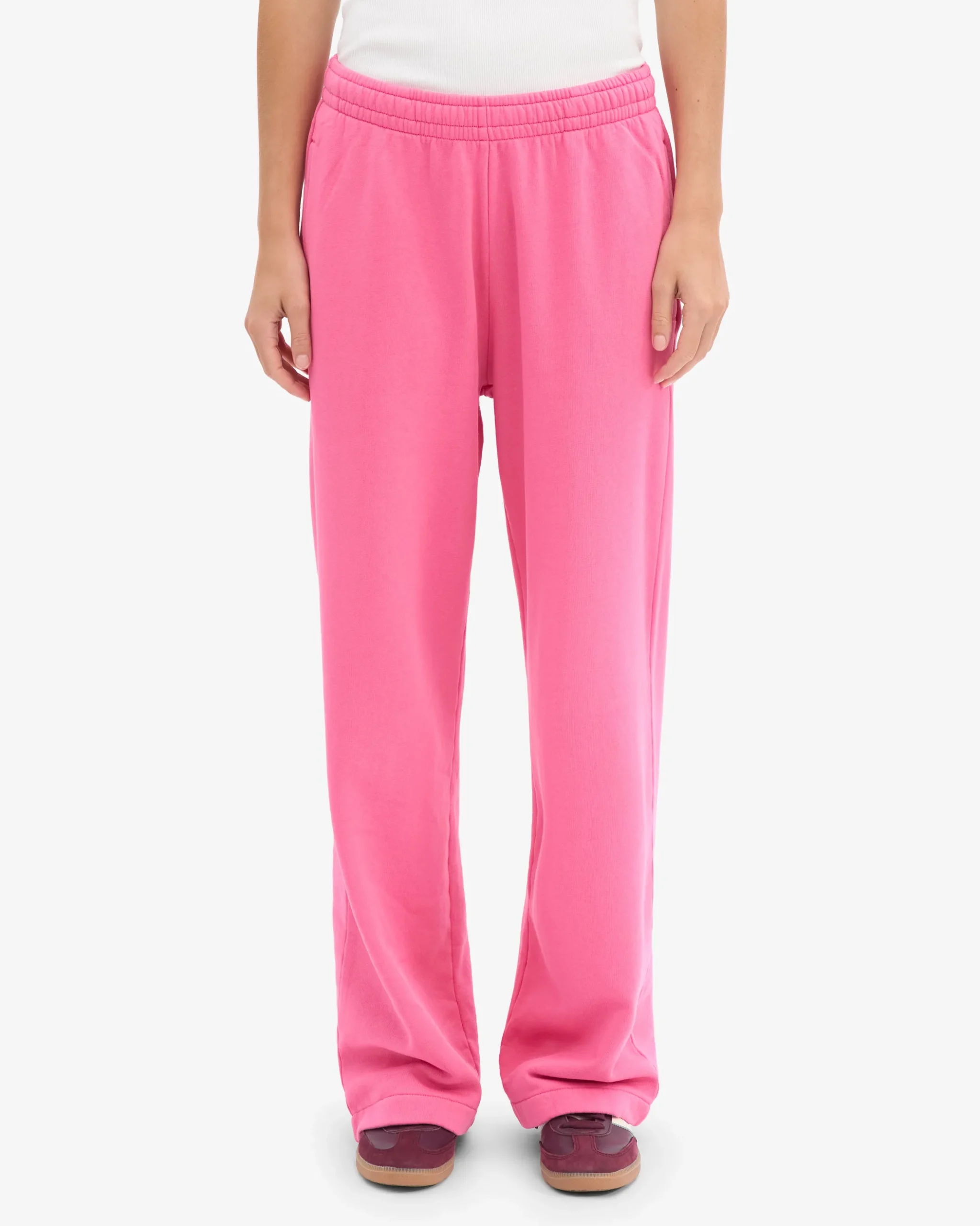 Organic Straight Leg Sweatpants - Bubblegum Pink