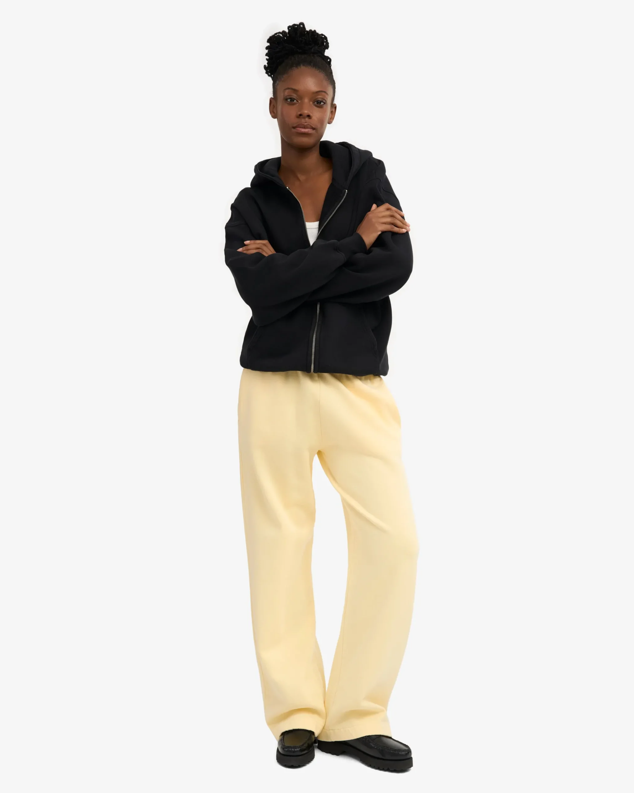 Organic Straight Leg Sweatpants - Soft Yellow