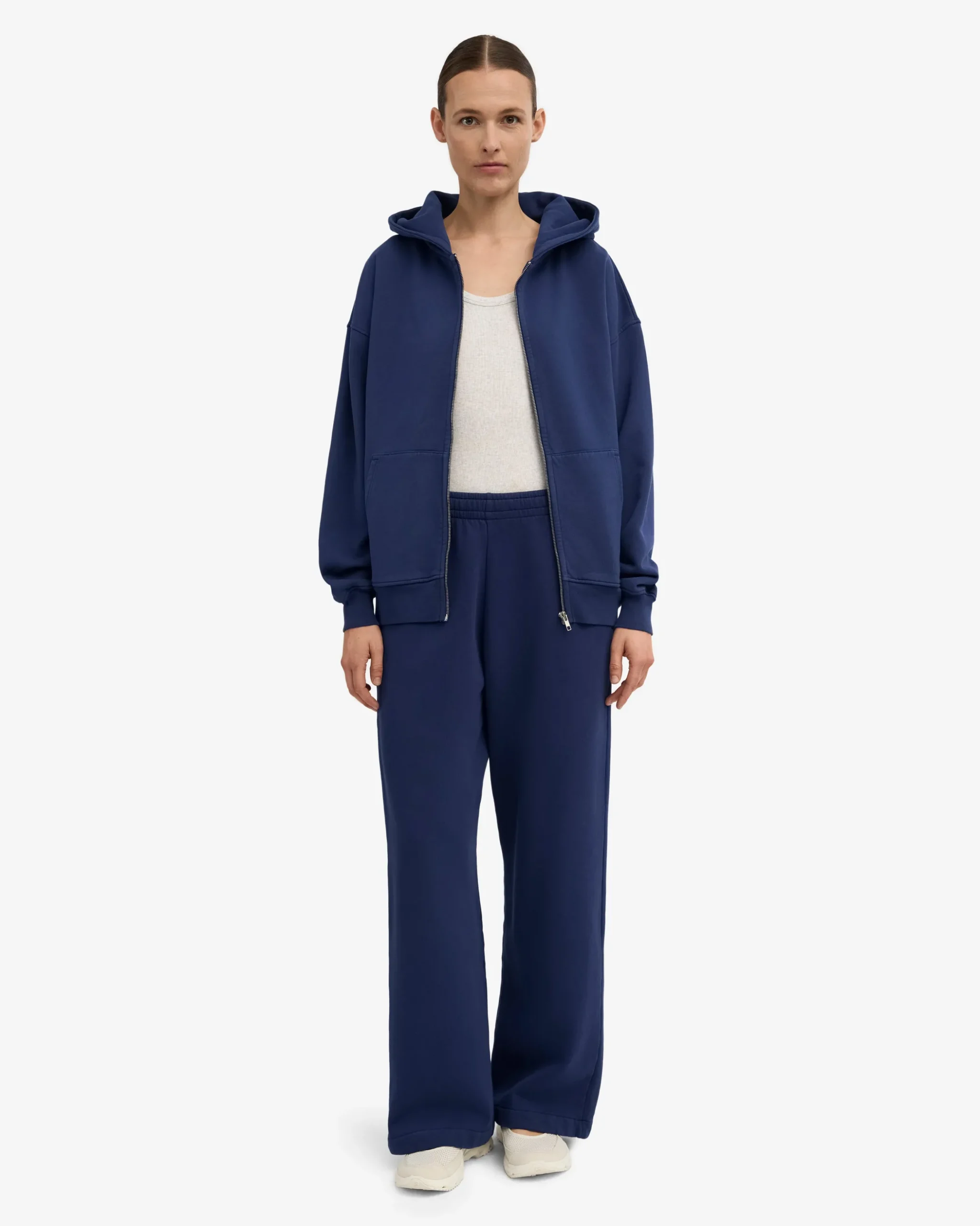 Organic Straight Leg Sweatpants - Marine Blue