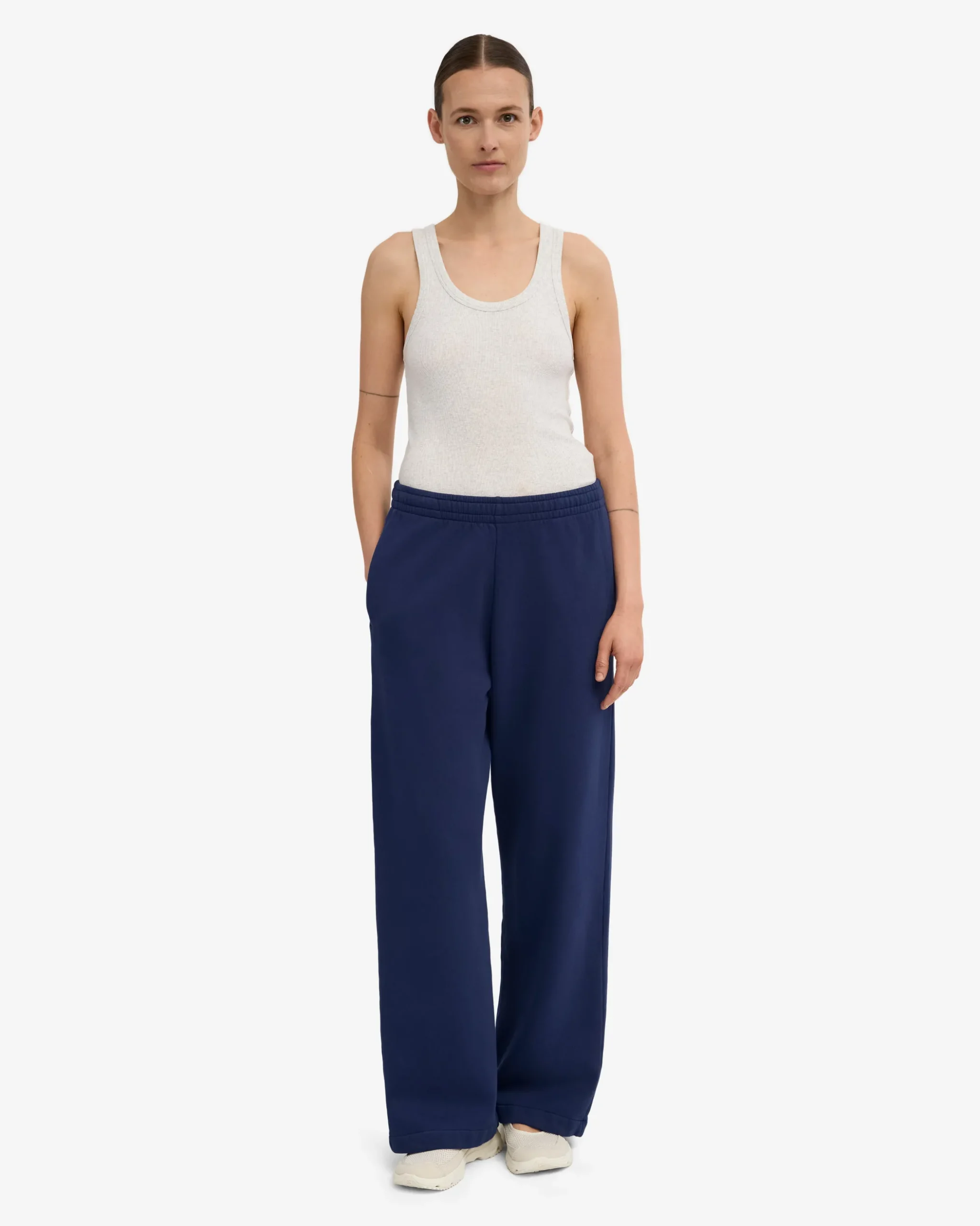 Organic Straight Leg Sweatpants - Marine Blue