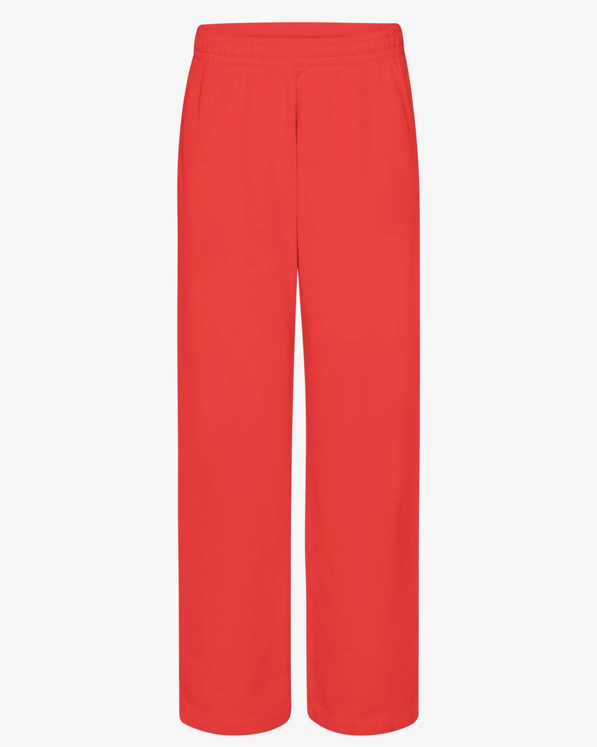 Organic Straight Leg Sweatpants - Red Tangerine