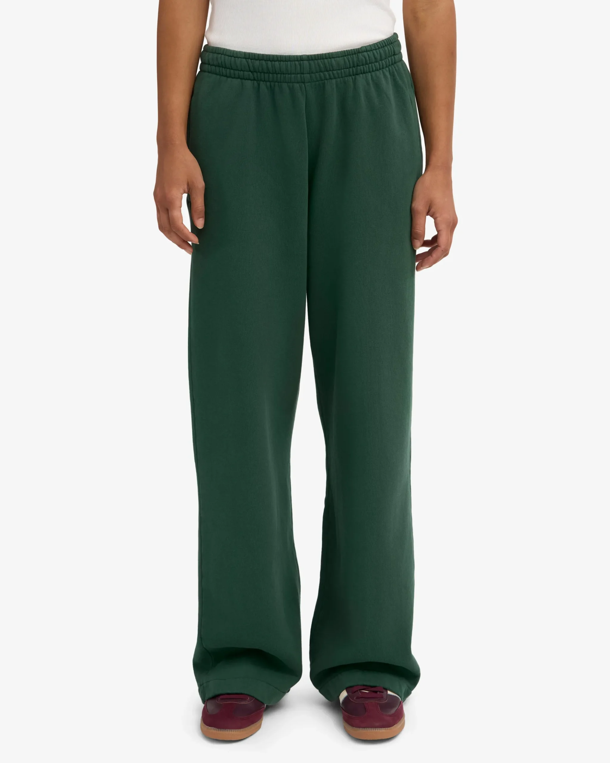 Organic Straight Leg Sweatpants - Emerald Green