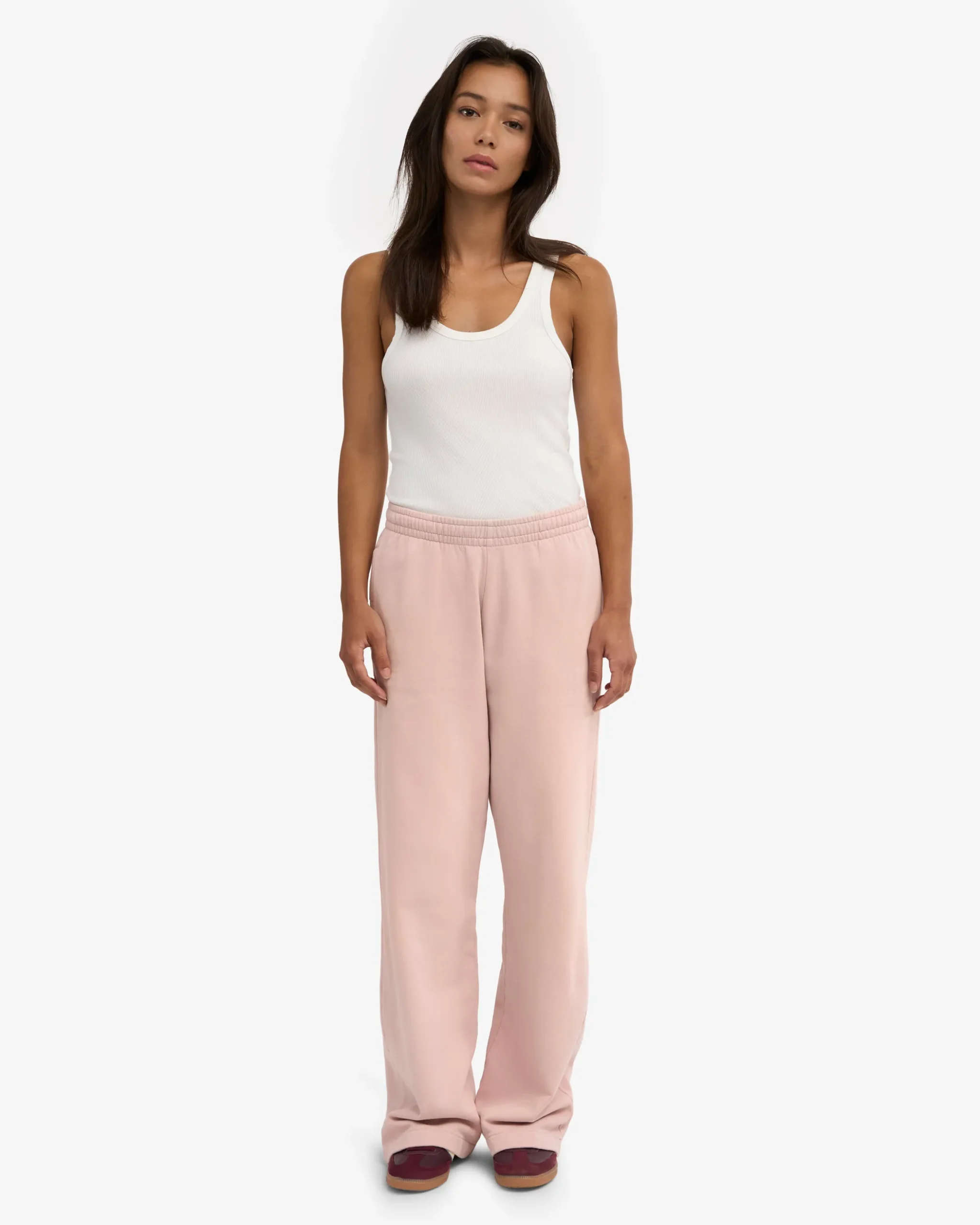Organic Straight Leg Sweatpants - Faded Pink