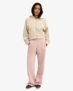 Organic Straight Leg Sweatpants - Faded Pink