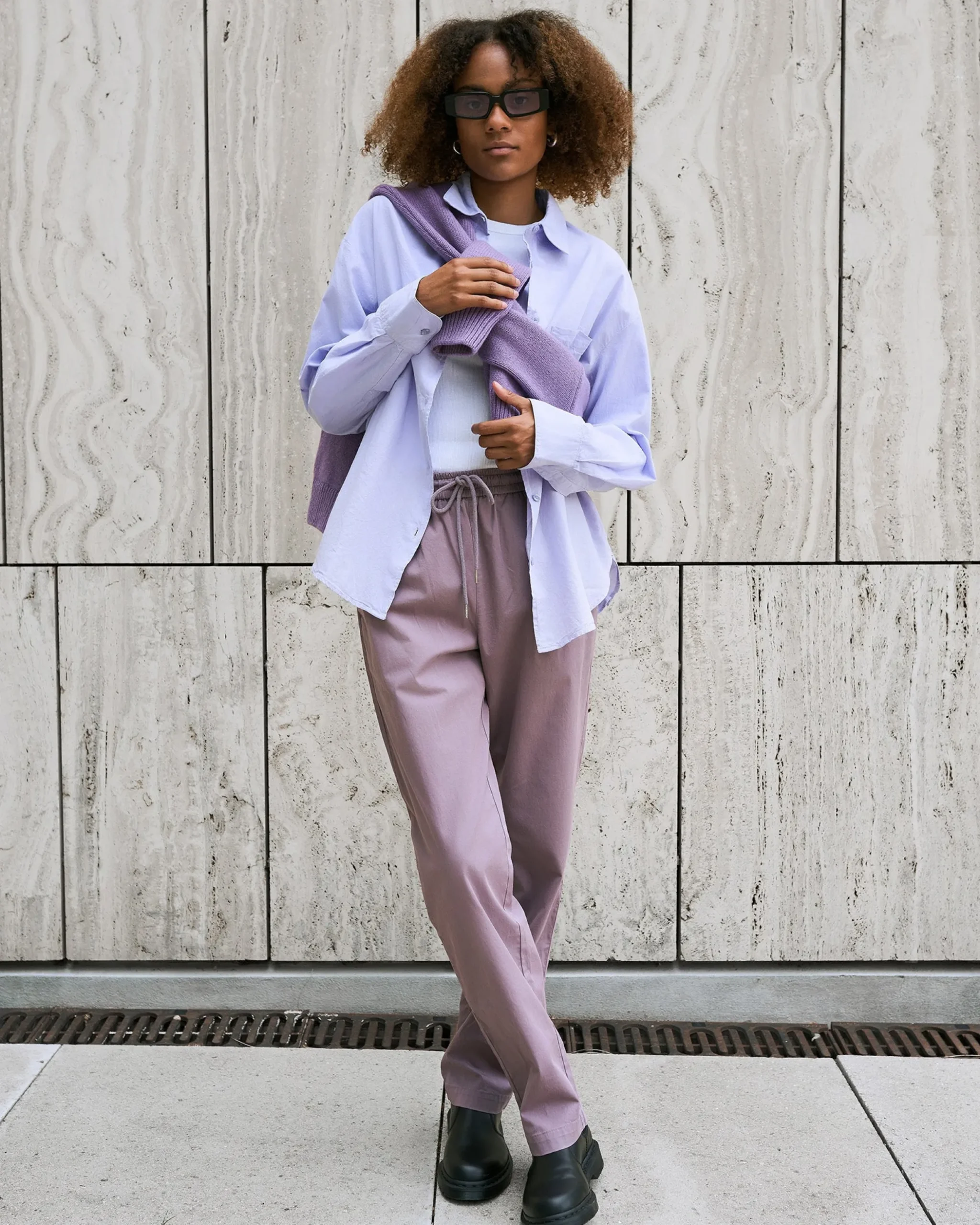Organic Twill Pants - Navy Blue