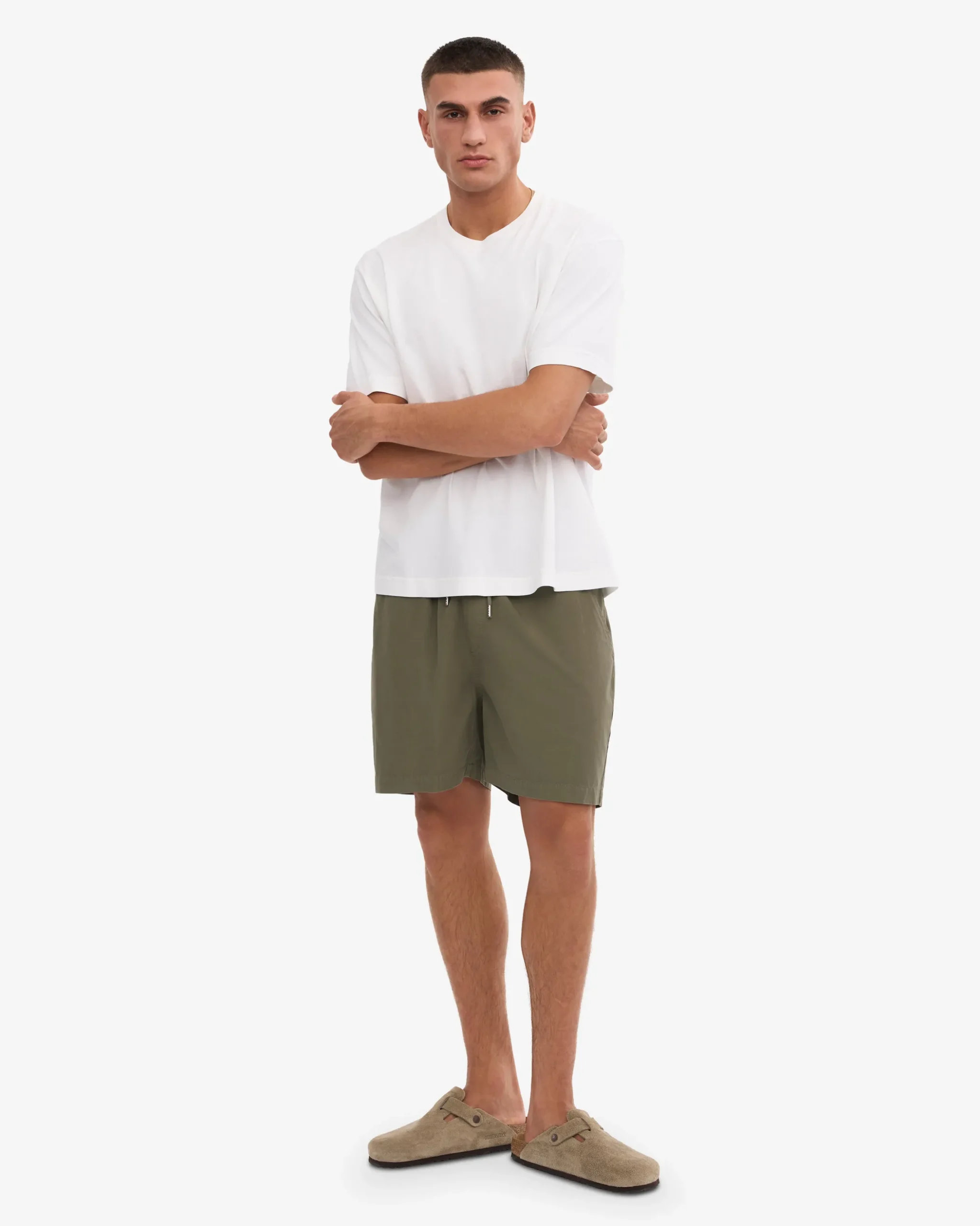 Organic Twill Shorts - Dusty Olive & Navy Blue (2-Pack)
