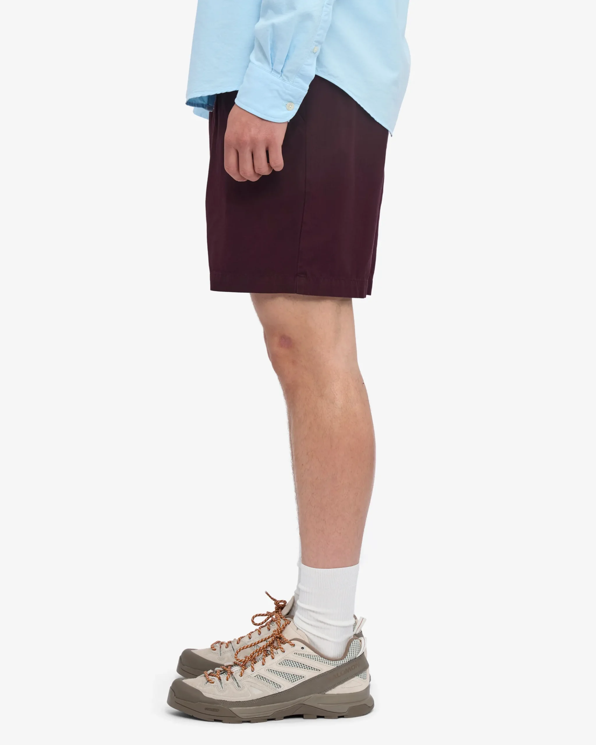 Organic Twill Shorts - Oxblood Red