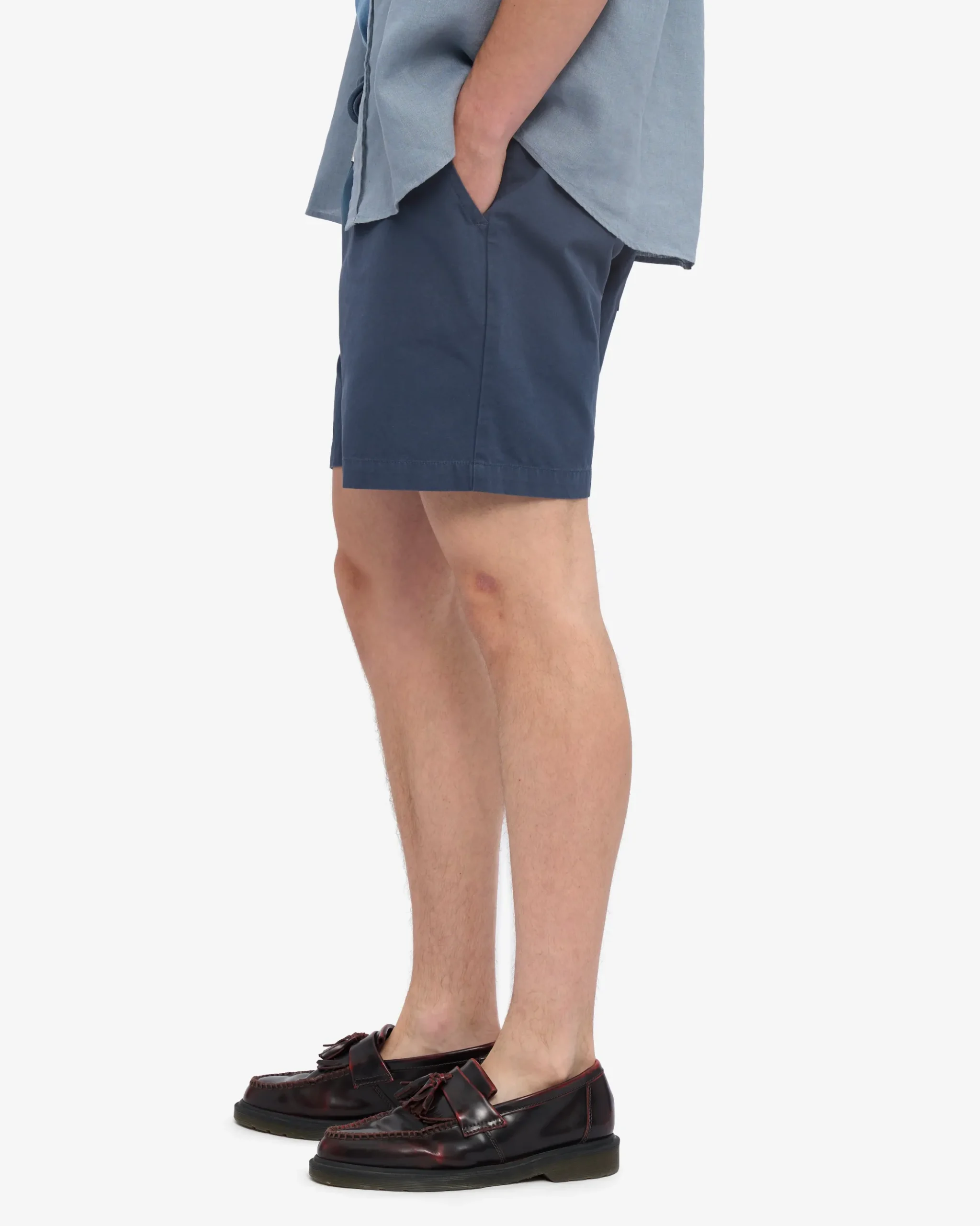 Organic Twill Shorts - Petrol Blue