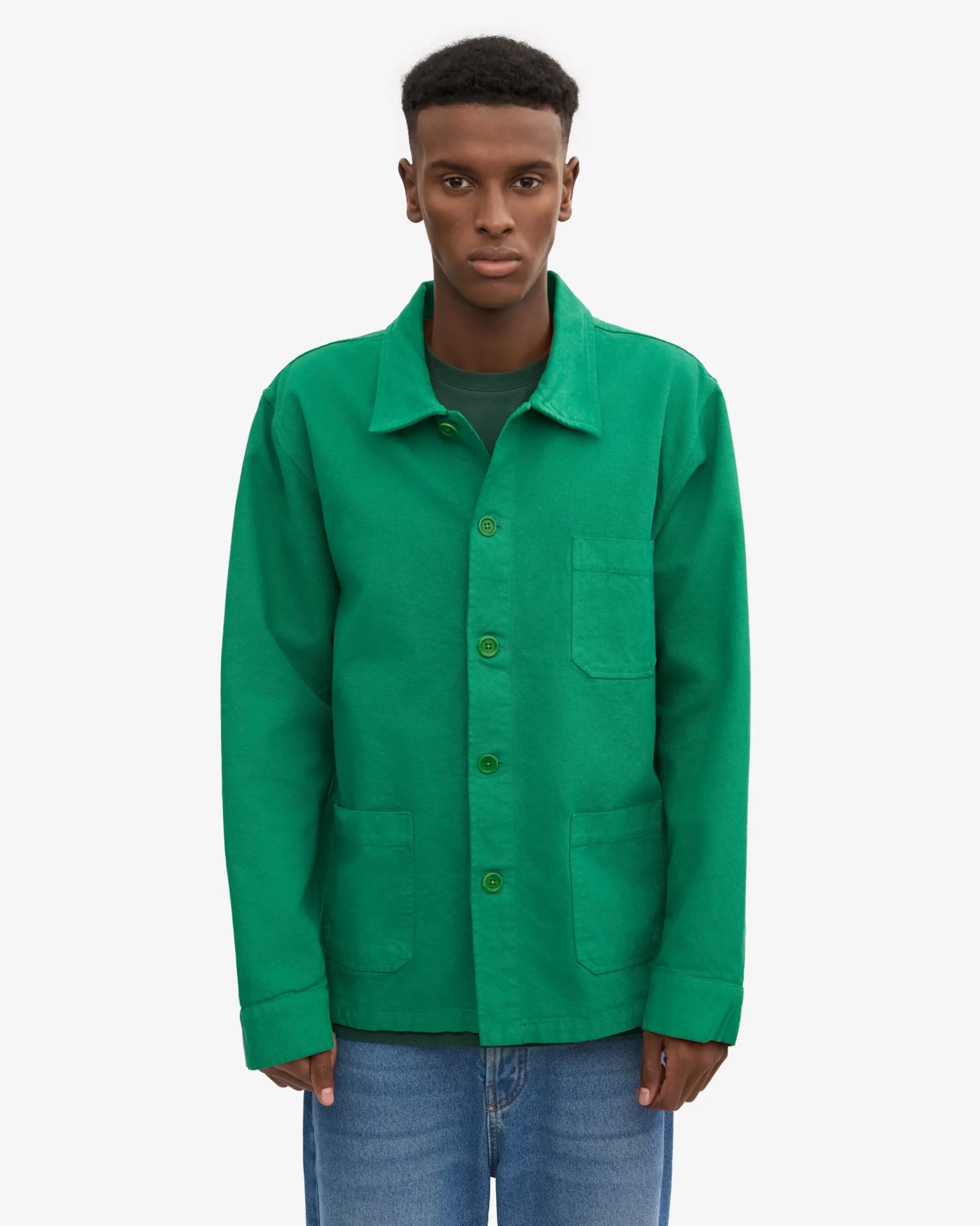 Organic Workwear Jacket - Kelly Green