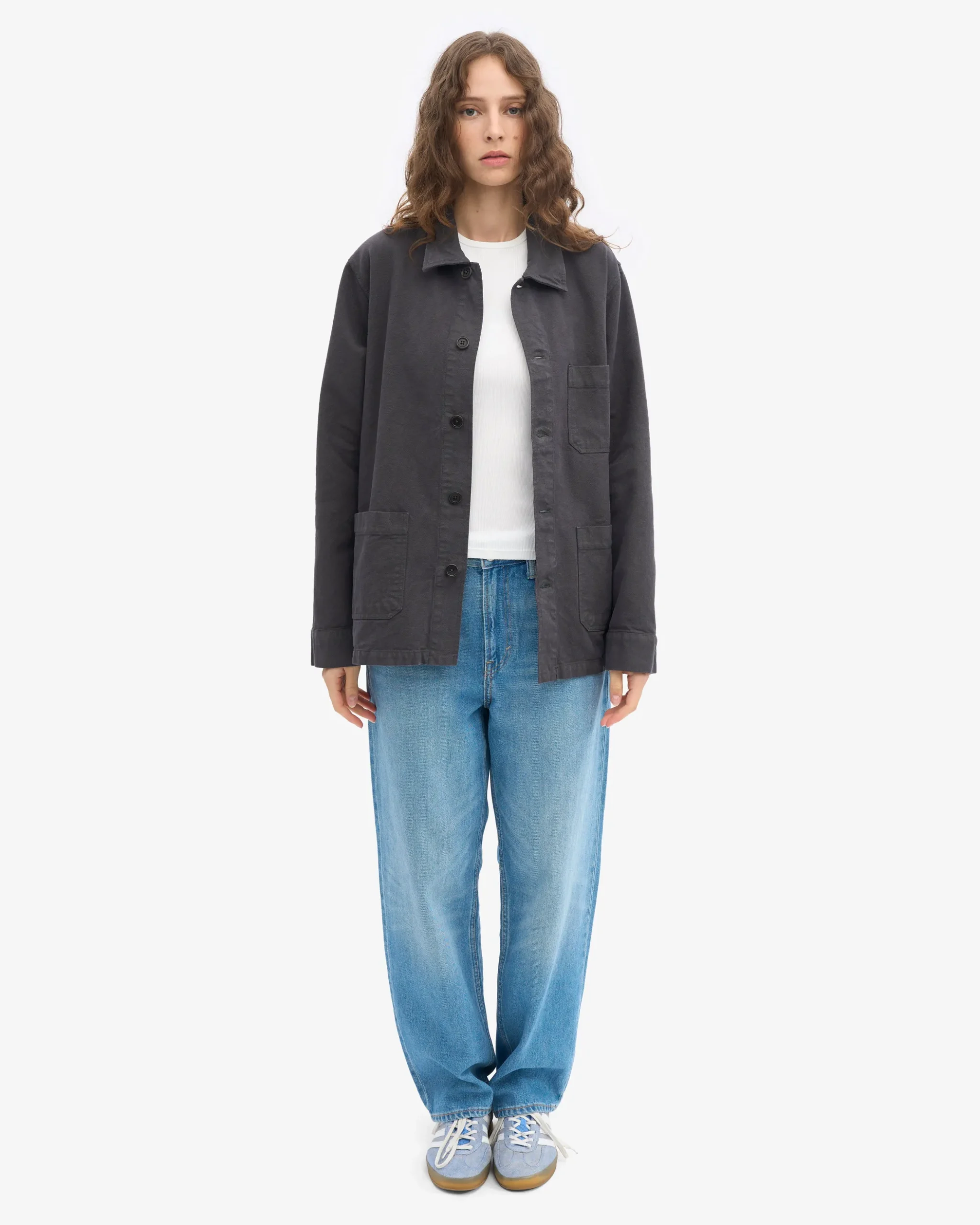 Organic Workwear Jacket - Lava Grey