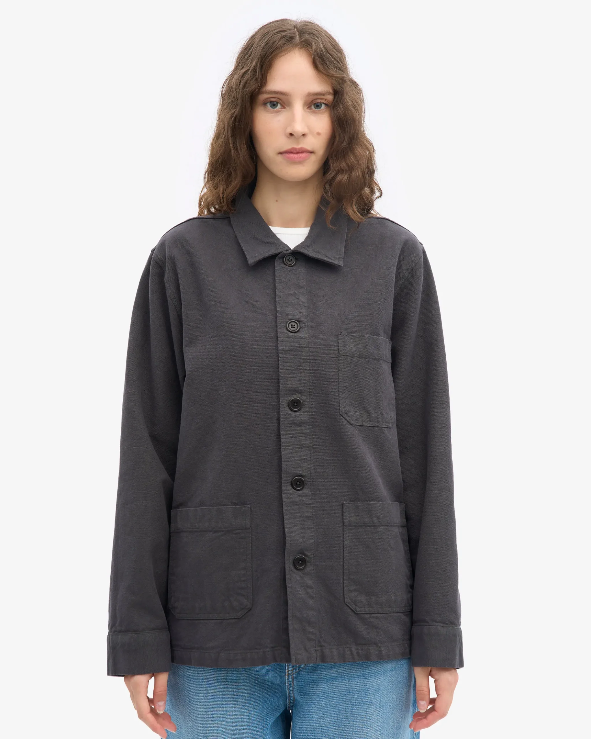 Organic Workwear Jacket - Lava Grey