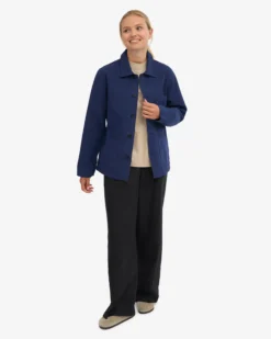 Organic Workwear Jacket - Marine Blue
