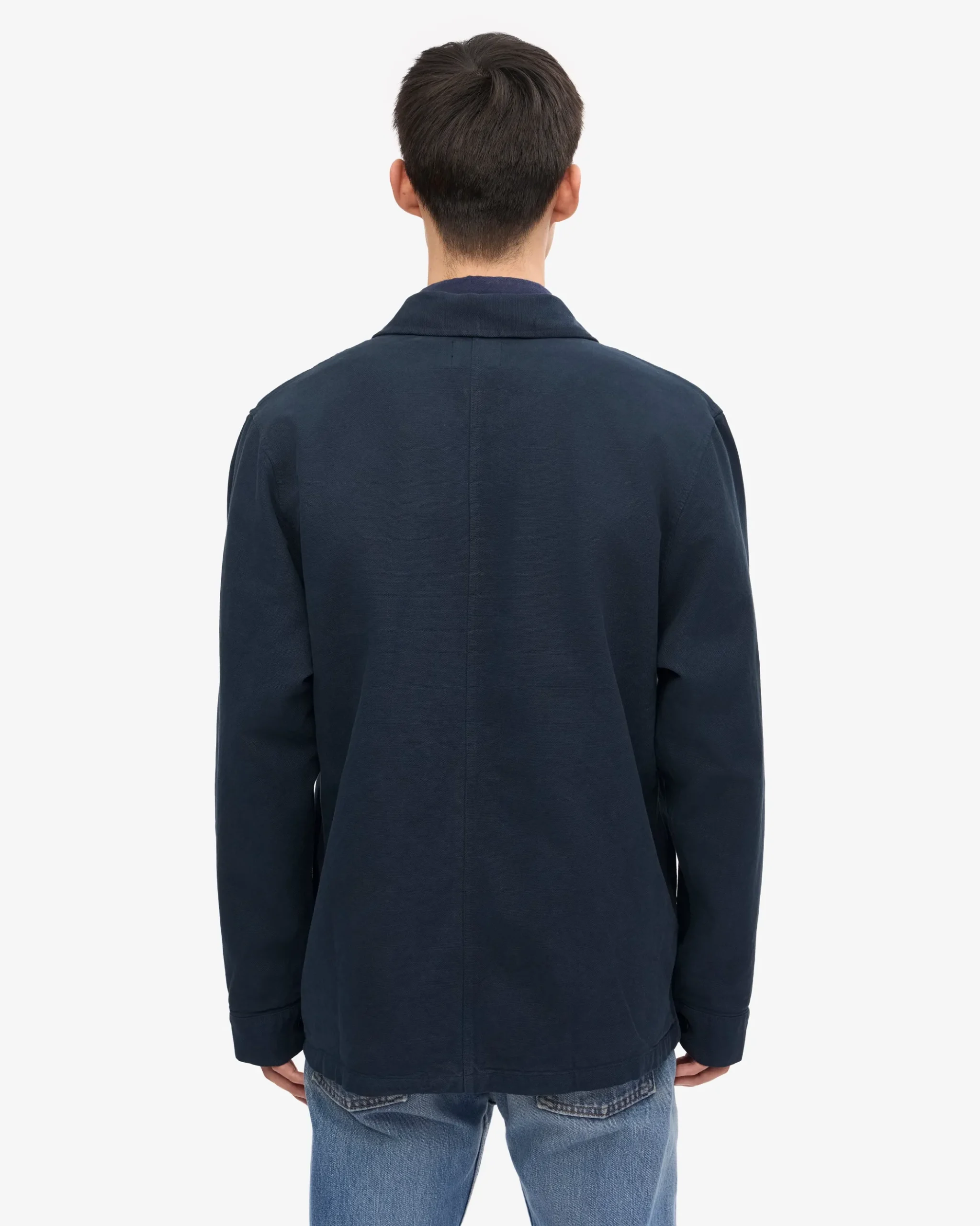 Organic Workwear Jacket - Navy Blue