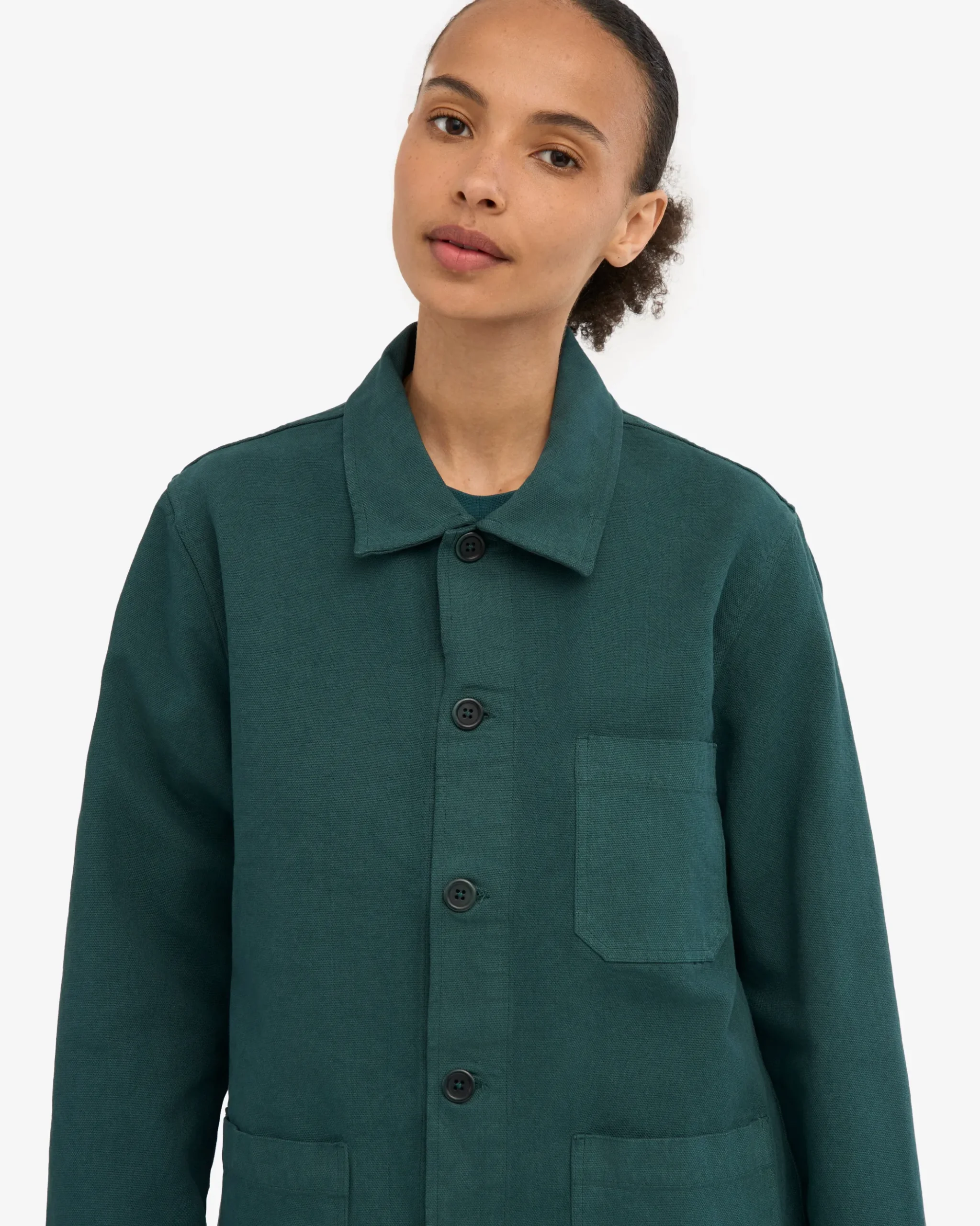 Organic Workwear Jacket - Ocean Green
