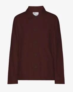 Organic Workwear Jacket - Oxblood Red