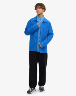 Organic Workwear Jacket - Pacific Blue