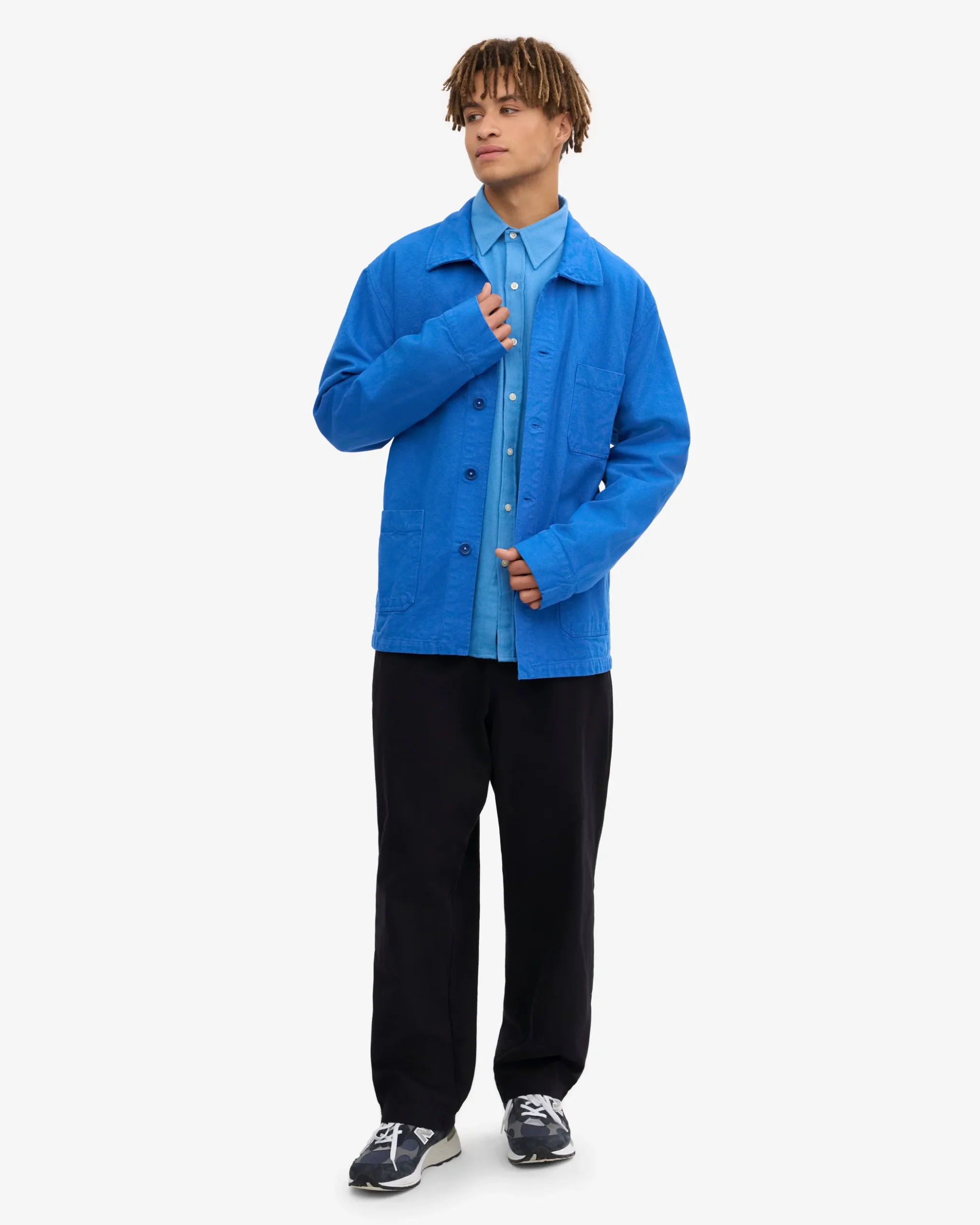 Organic Workwear Jacket - Pacific Blue