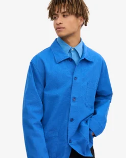 Organic Workwear Jacket - Pacific Blue