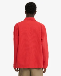 Organic Workwear Jacket - Red Tangerine