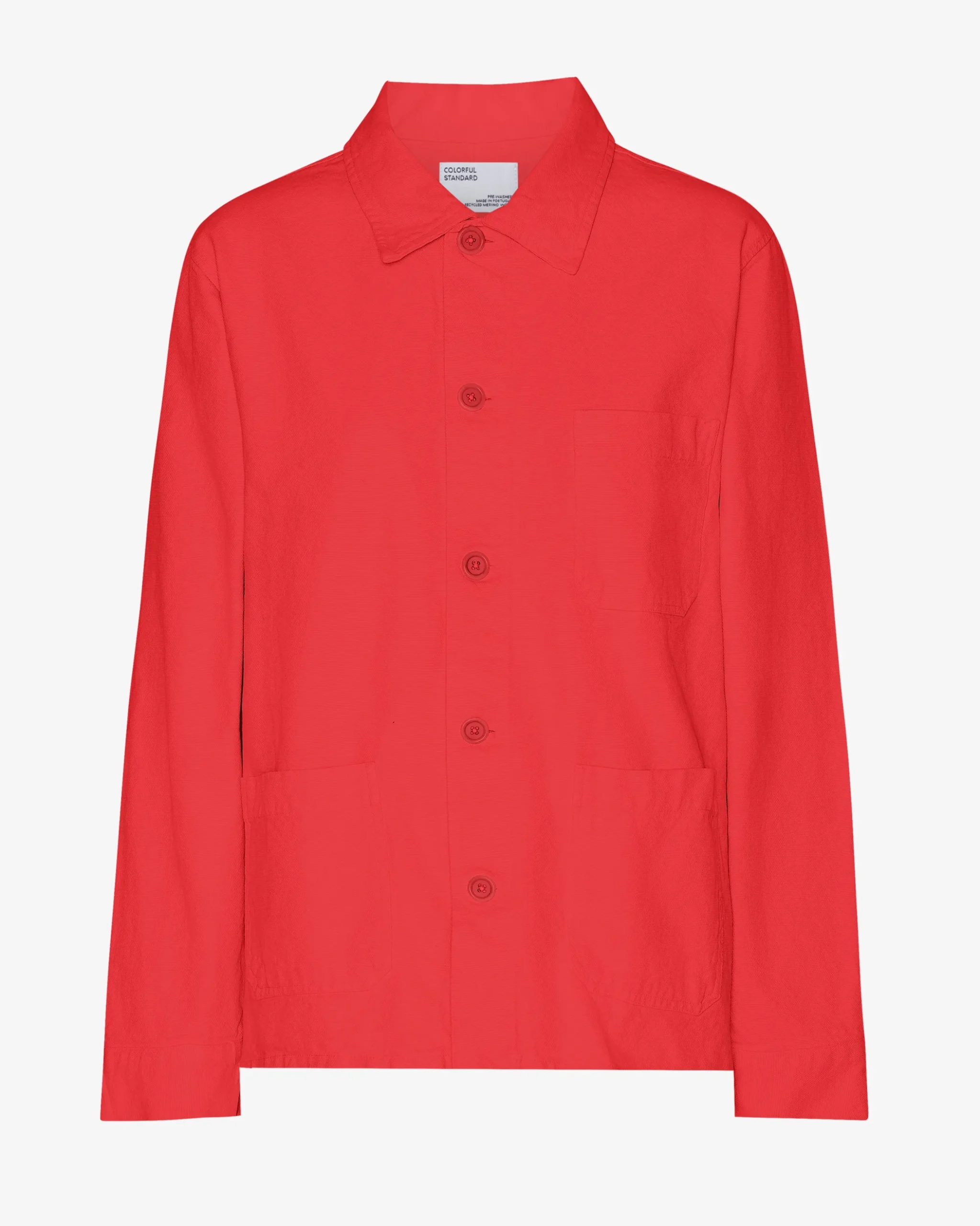 Organic Workwear Jacket - Red Tangerine
