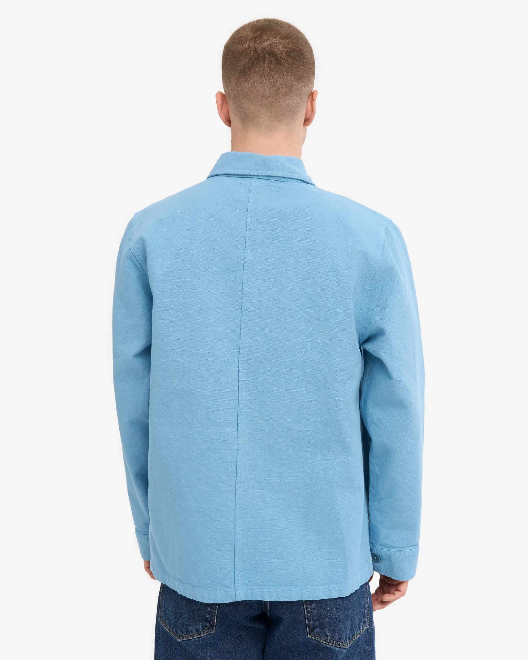 Organic Workwear Jacket - Seaside Blue
