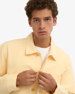 Organic Workwear Jacket - Soft Yellow