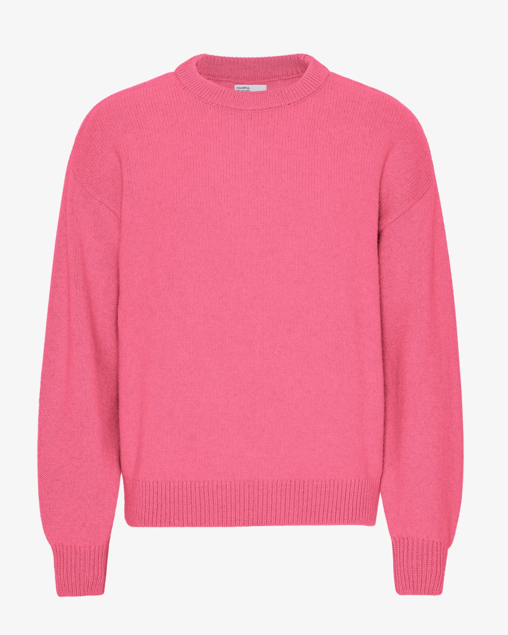 Oversized Merino Wool Crew - Bubblegum Pink
