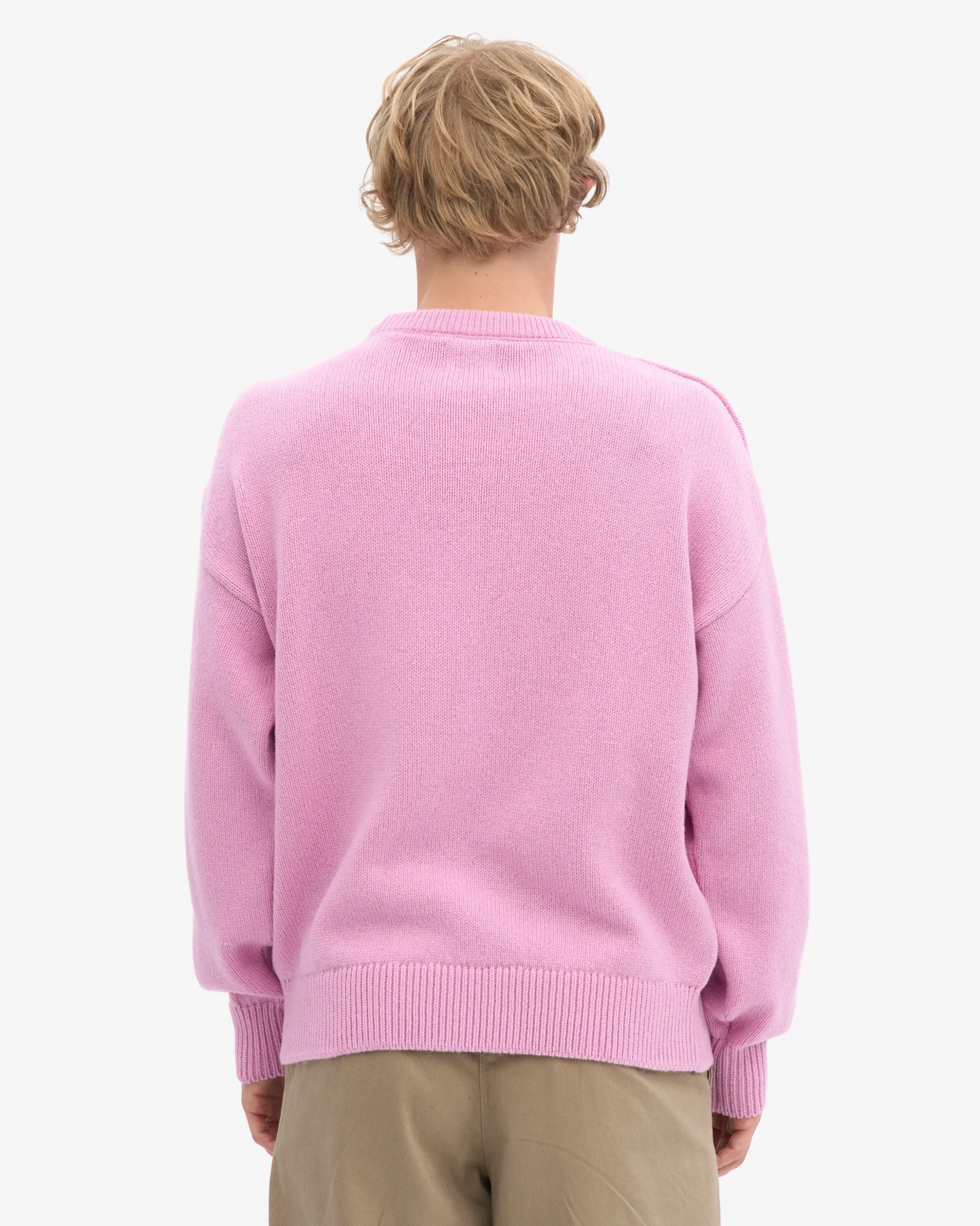 Oversized Merino Wool Crew - Cherry Blossom
