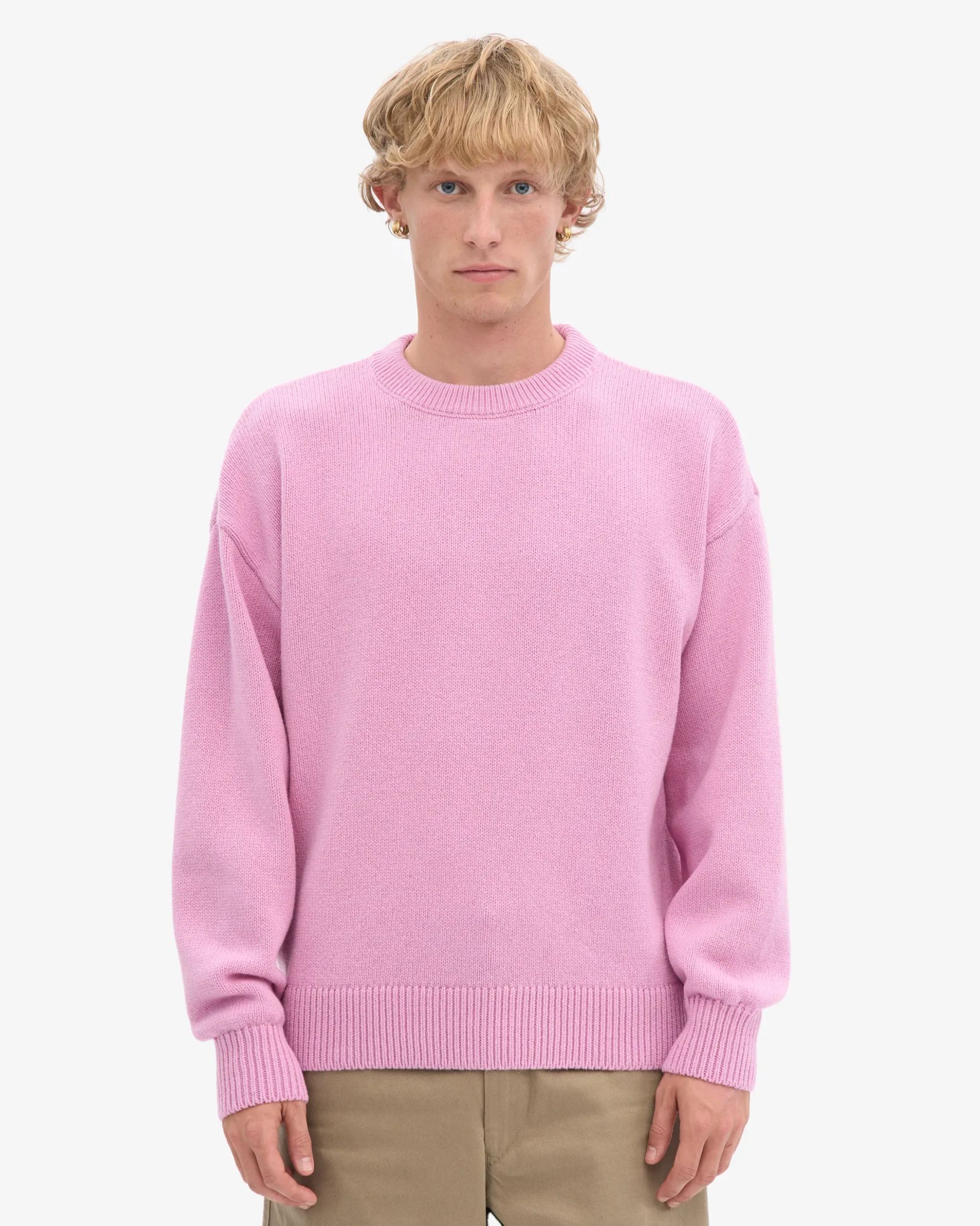 Oversized Merino Wool Crew - Cherry Blossom