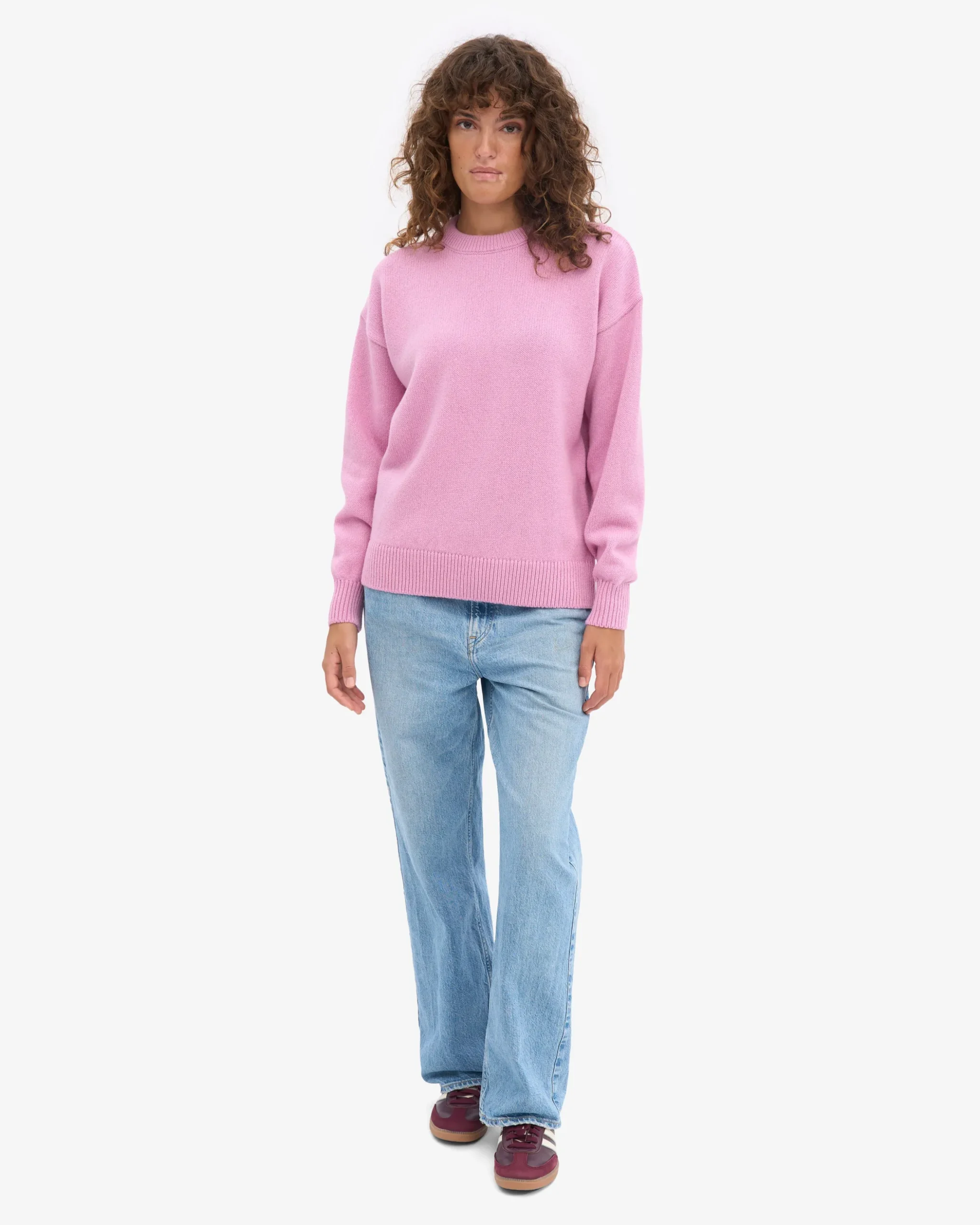 Oversized Merino Wool Crew - Cherry Blossom