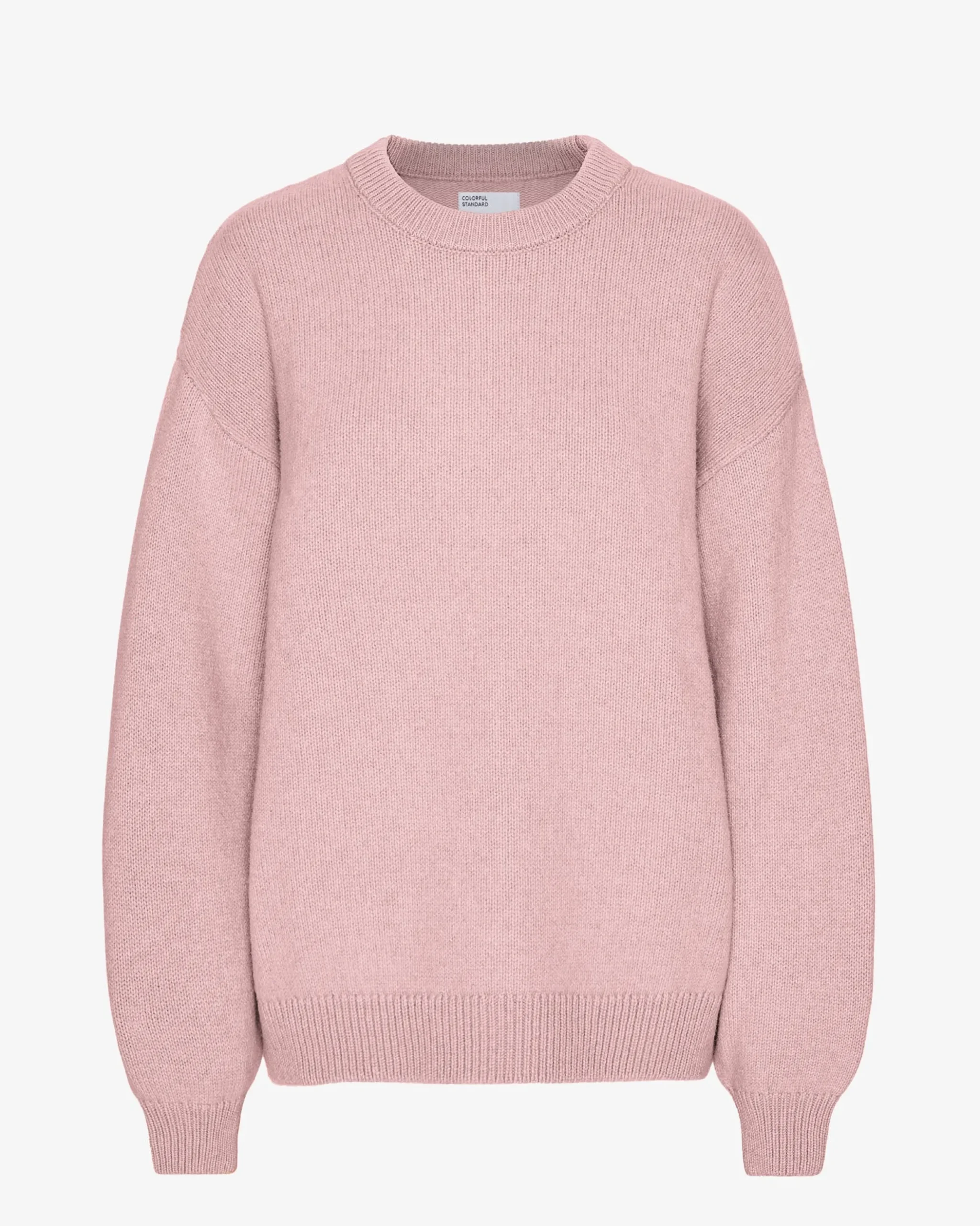 Oversized Merino Wool Crew - Faded Pink