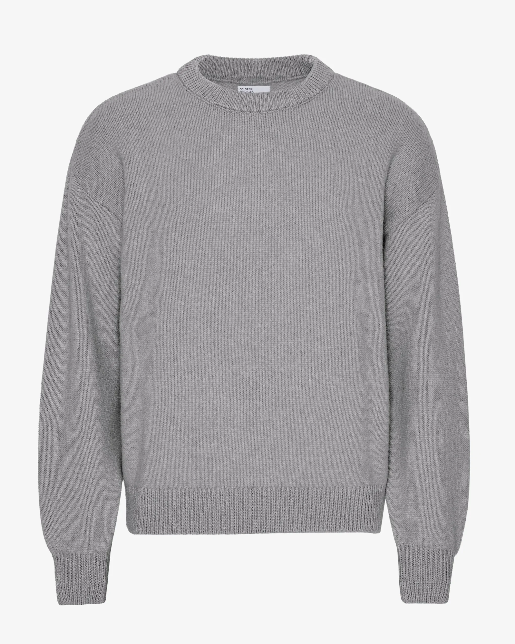 Oversized Merino Wool Crew - Heather Grey