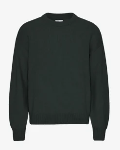 Oversized Merino Wool Crew - Hunter Green