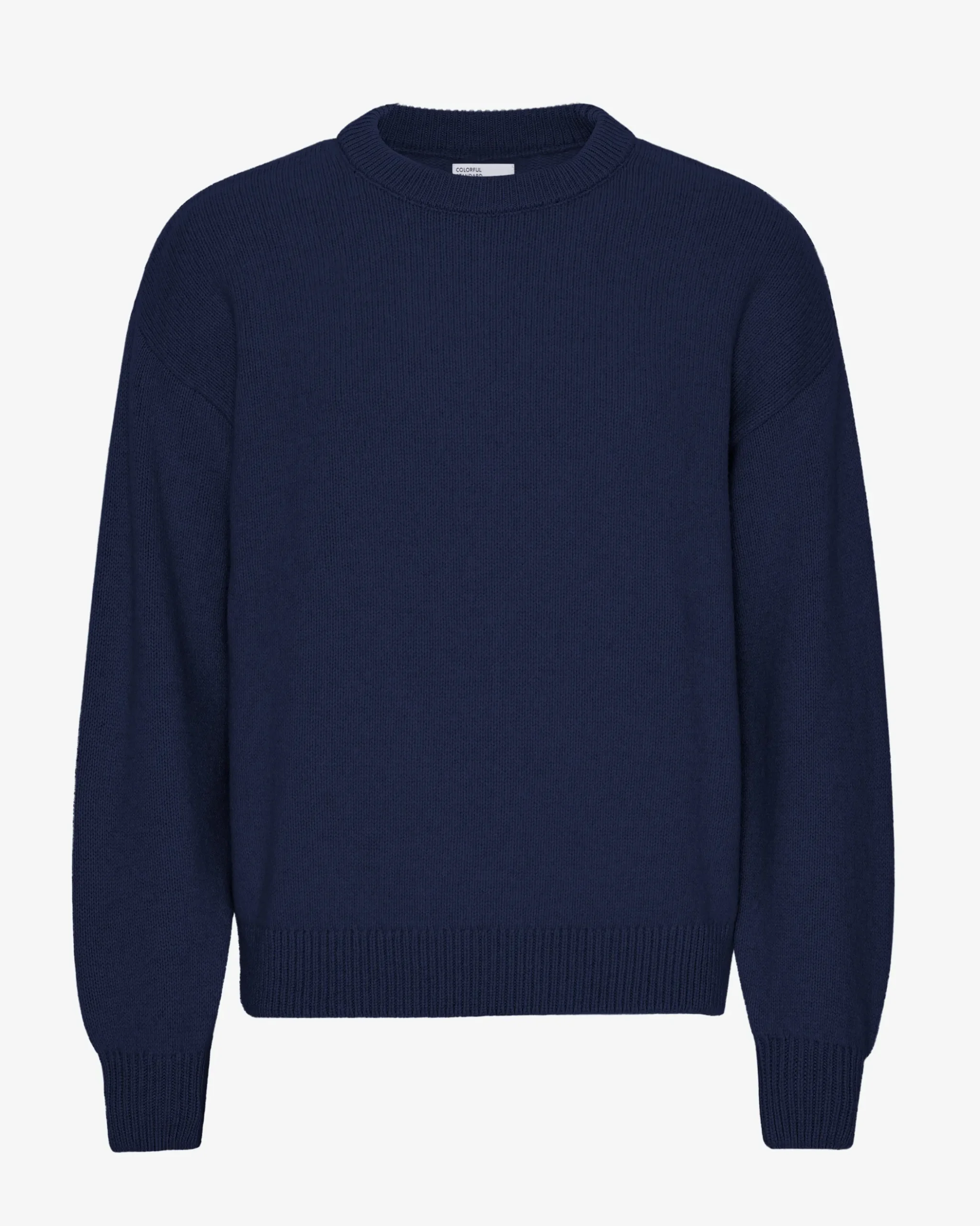 Oversized Merino Wool Crew - Marine Blue