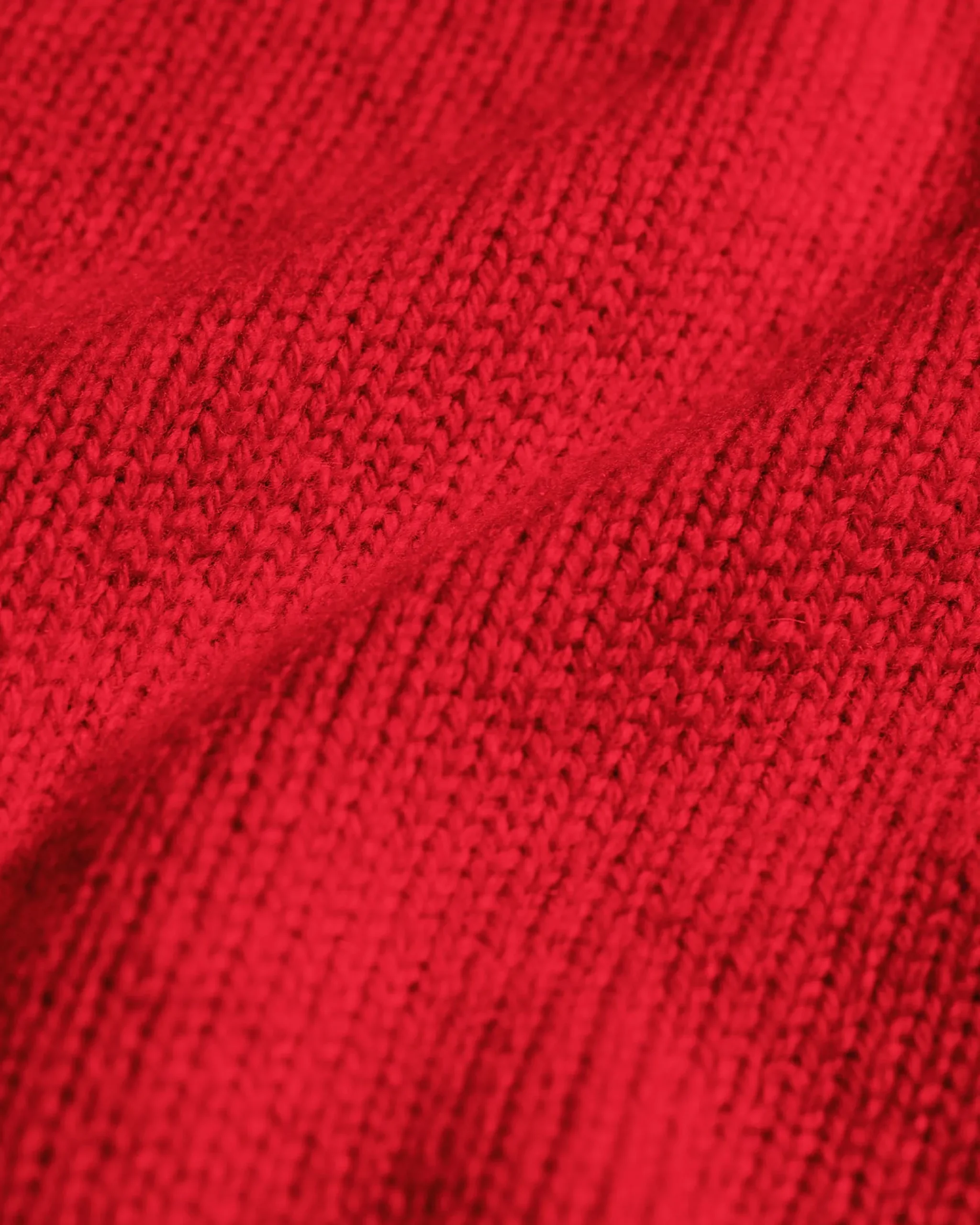 Oversized Merino Wool Crew - Scarlet Red