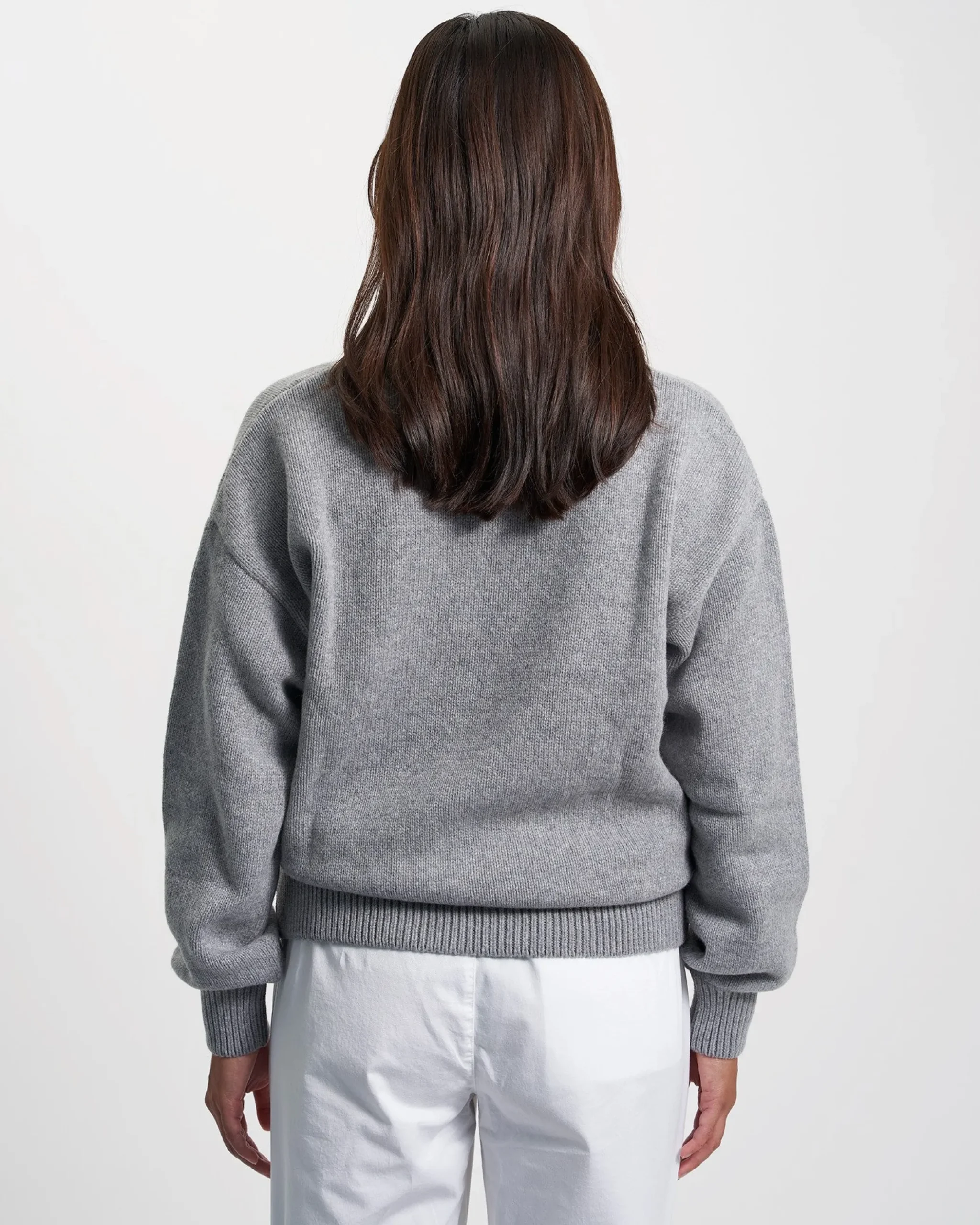 Oversized Merino Wool Crew - Scarlet Red