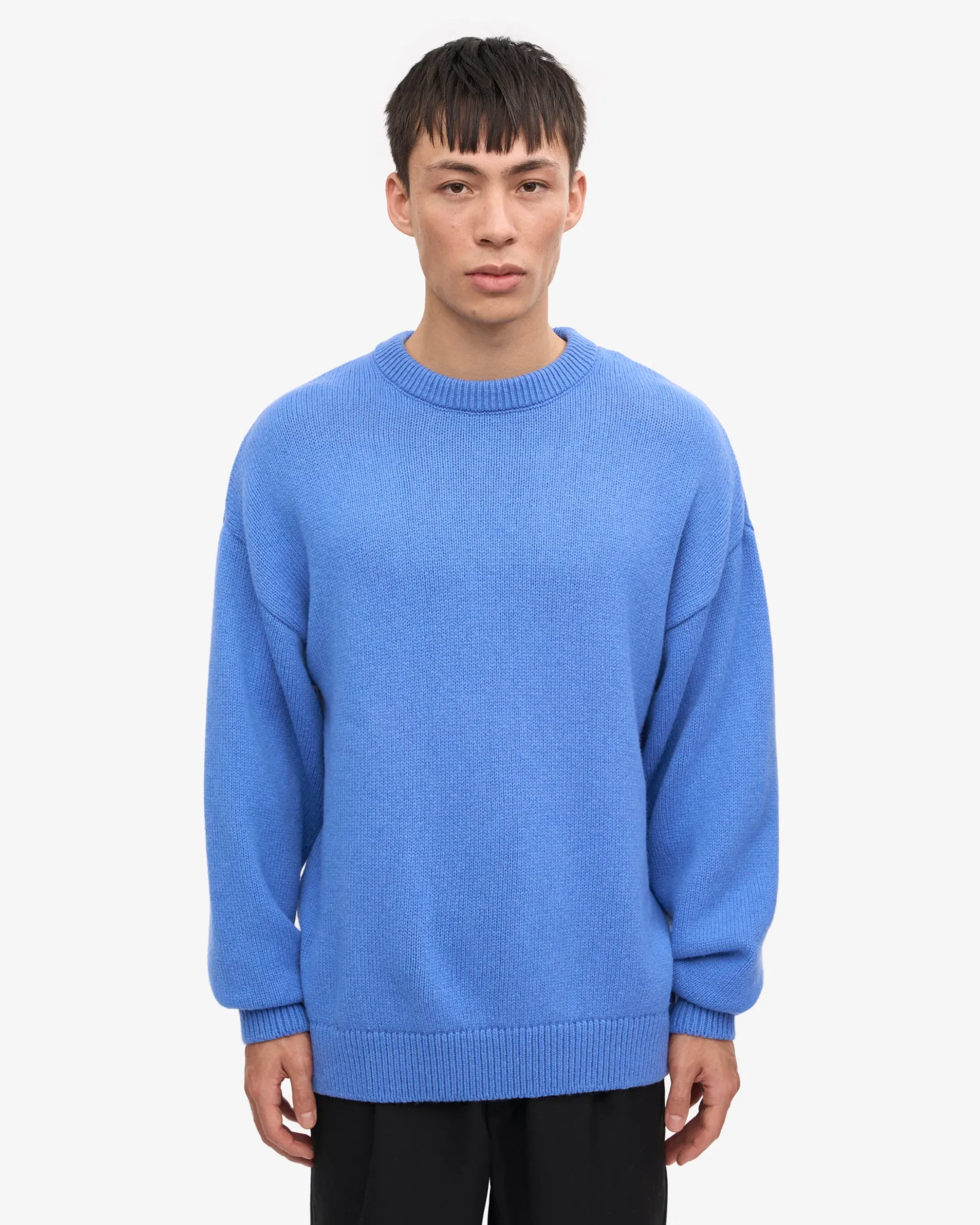 Oversized Merino Wool Crew - Snow Melange