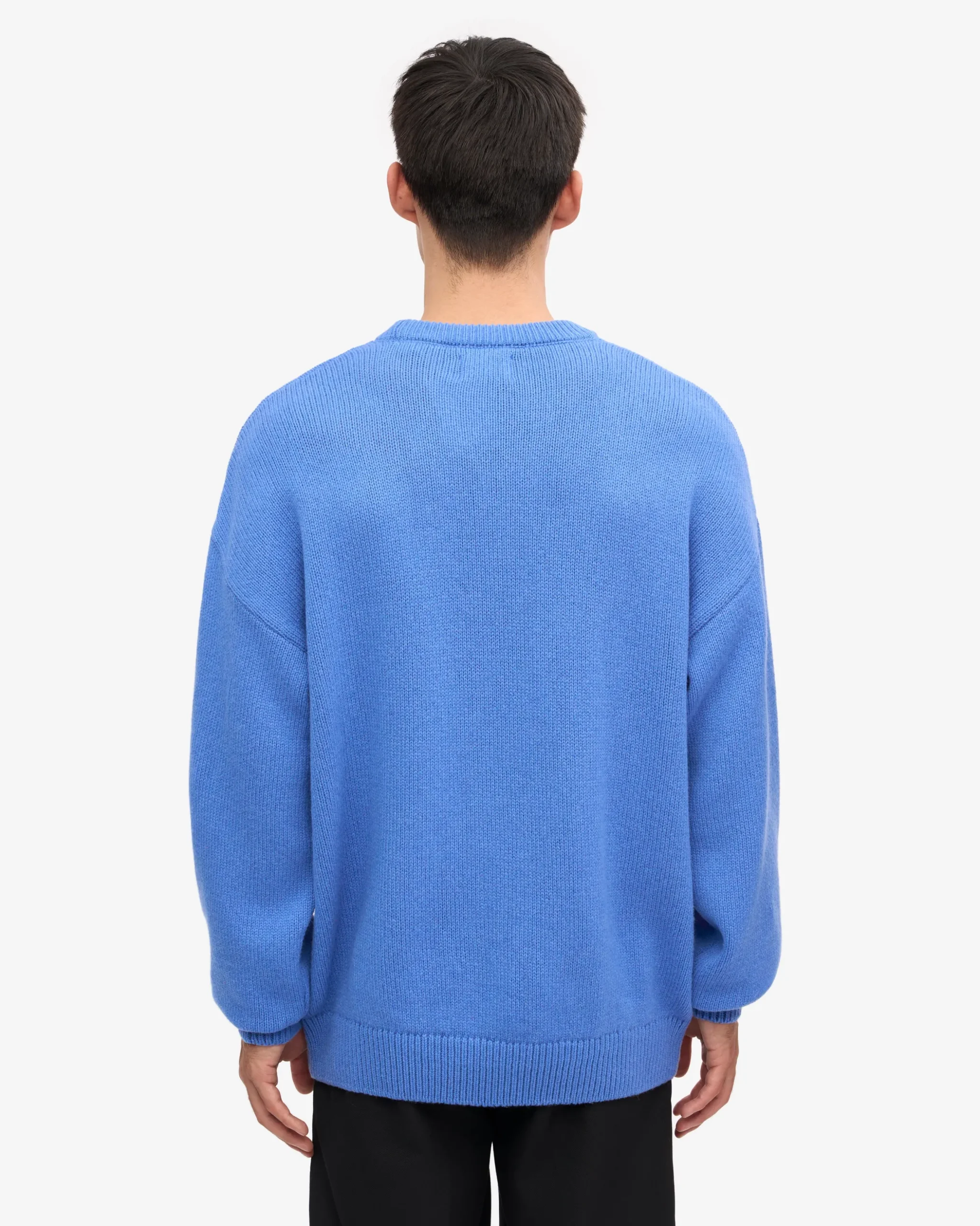 Oversized Merino Wool Crew - Snow Melange